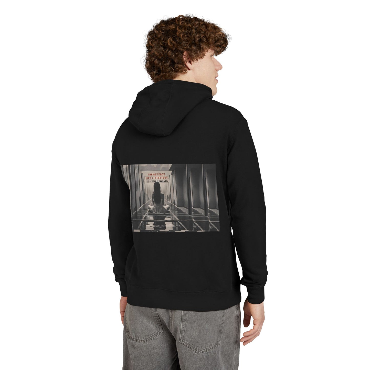 Chic Unisex French Terry Hoodie with Artistic Design, Cozy Streetwear, Ideal Gift for Art Lovers, Stylish Everyday Wear, Perfect for Autumn