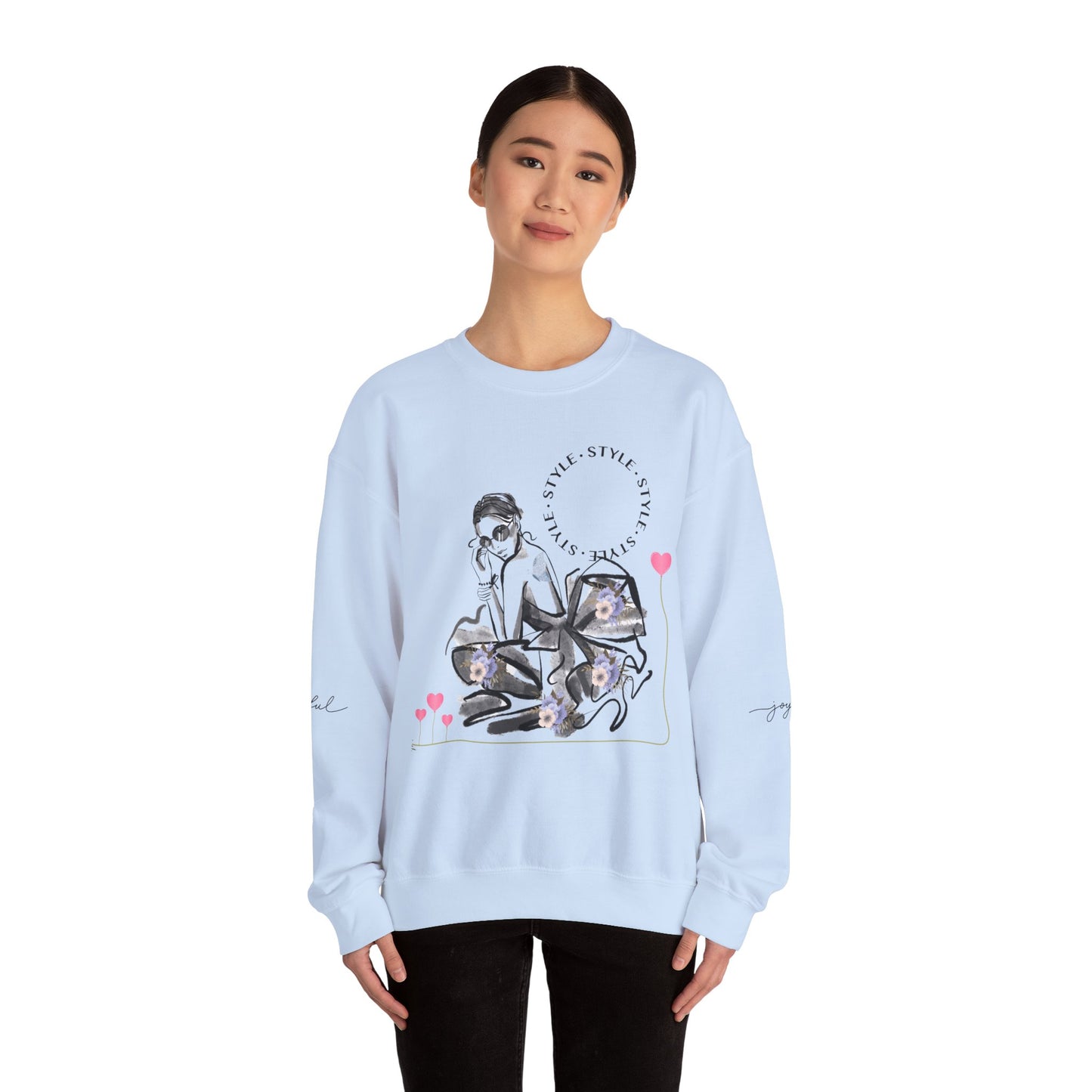 Chic Fashionista Crewneck Sweatshirt, Cozy Gift for Her, Perfect for Fashion Lovers, Trendy Sweatshirt, Stylish Casual Wear