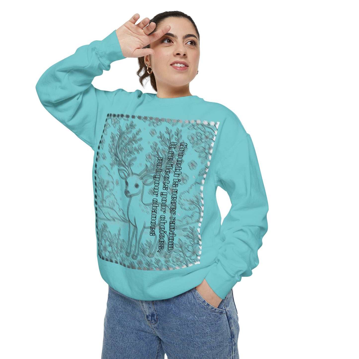 Stylish Unisex Sweatshirt with Deer Design, Cozy Autumn Loungewear, Gift for Him/Her, Perfect for Holidays, Nature Lovers
