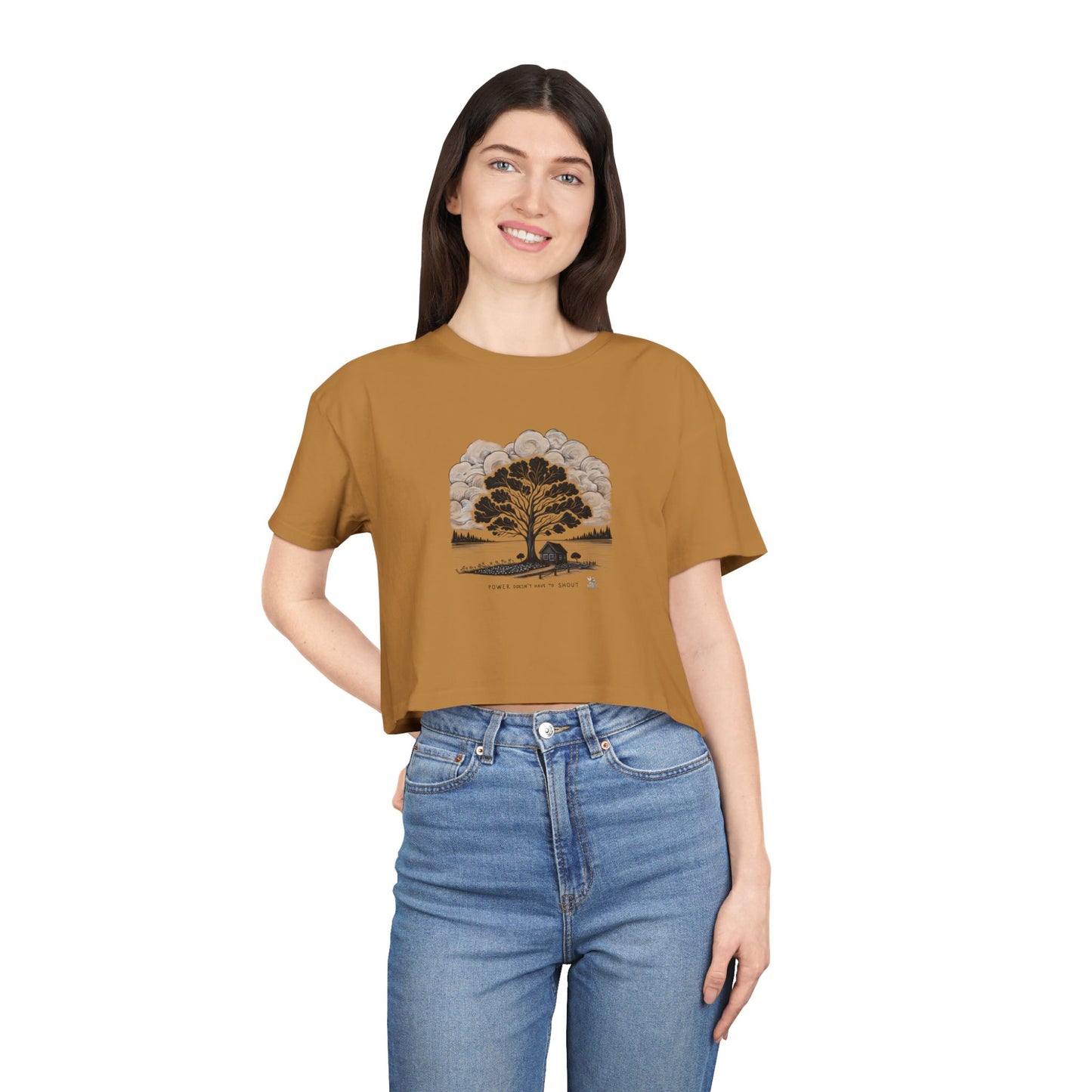 Nature-Inspired Women's Crop Tee, Casual Summer Top, Gift for Nature Lovers, Graphic Tee, Eco-Friendly Fashion