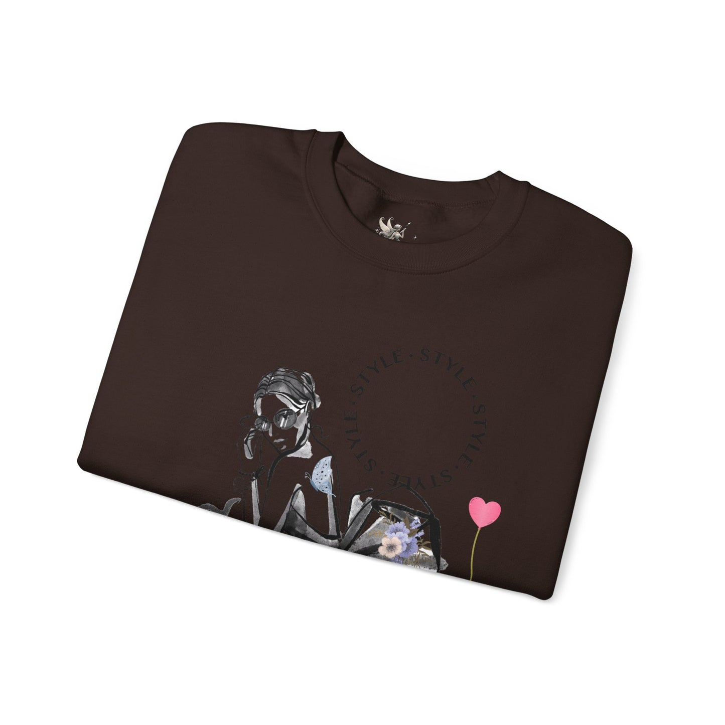 Chic Fashionista Crewneck Sweatshirt, Cozy Gift for Her, Perfect for Fashion Lovers, Trendy Sweatshirt, Stylish Casual Wear