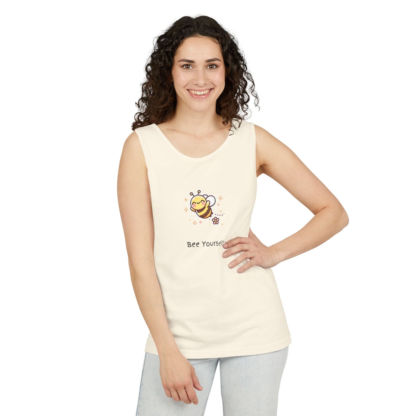 Bee Yourself Tank Top, Cute Bee Apparel, Summer Fashion, Unisex Summer Top, Gift for Nature Lovers, Bee Enthusiast Tank