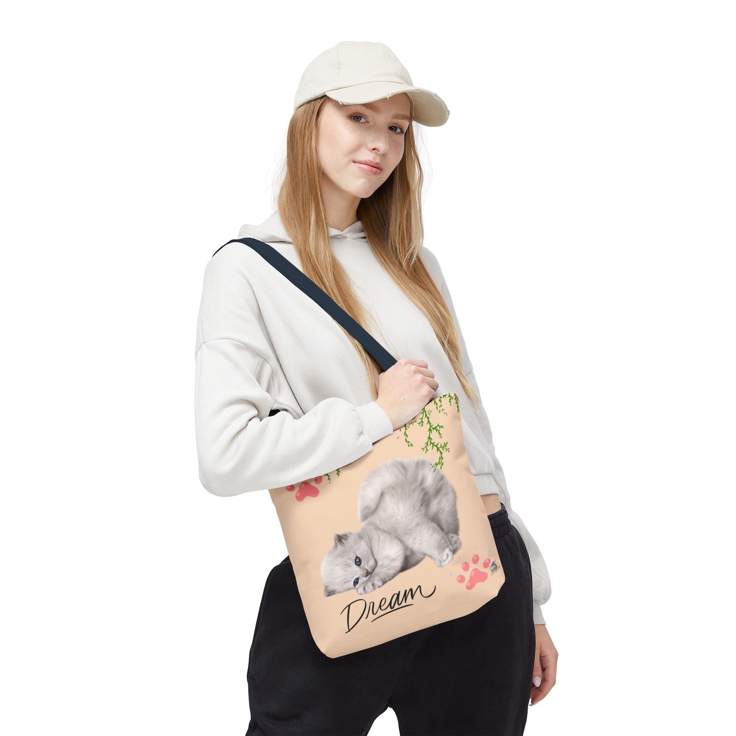 Dreamy Cat Tote Bag | Cute Pet Lover Gift | Stylish Eco-Friendly Tote | Paws & Whiskers Design | Everyday Use, Beach Bag, Shopping Bag