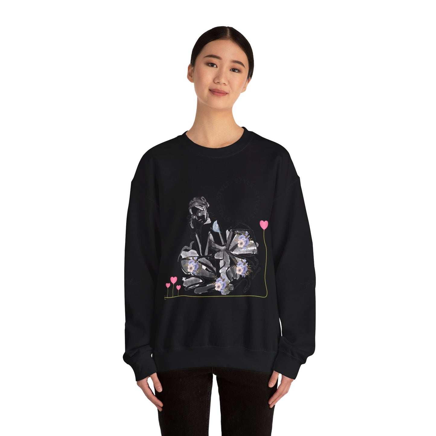 Chic Fashionista Crewneck Sweatshirt, Cozy Gift for Her, Perfect for Fashion Lovers, Trendy Sweatshirt, Stylish Casual Wear