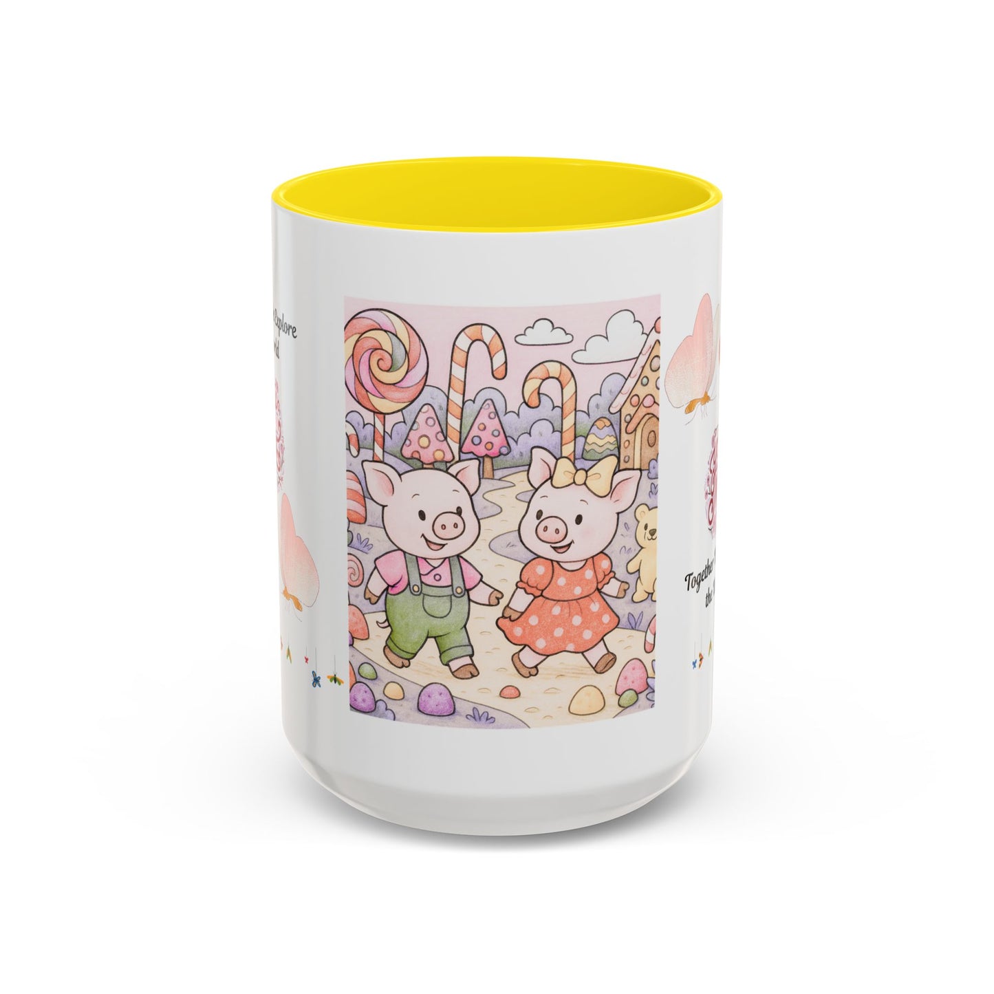 Cute Illustrative Coffee Mug for Kids, Whimsical Pig Design, Perfect Gift for Birthdays, Holidays, Tea Lovers, Home Decor