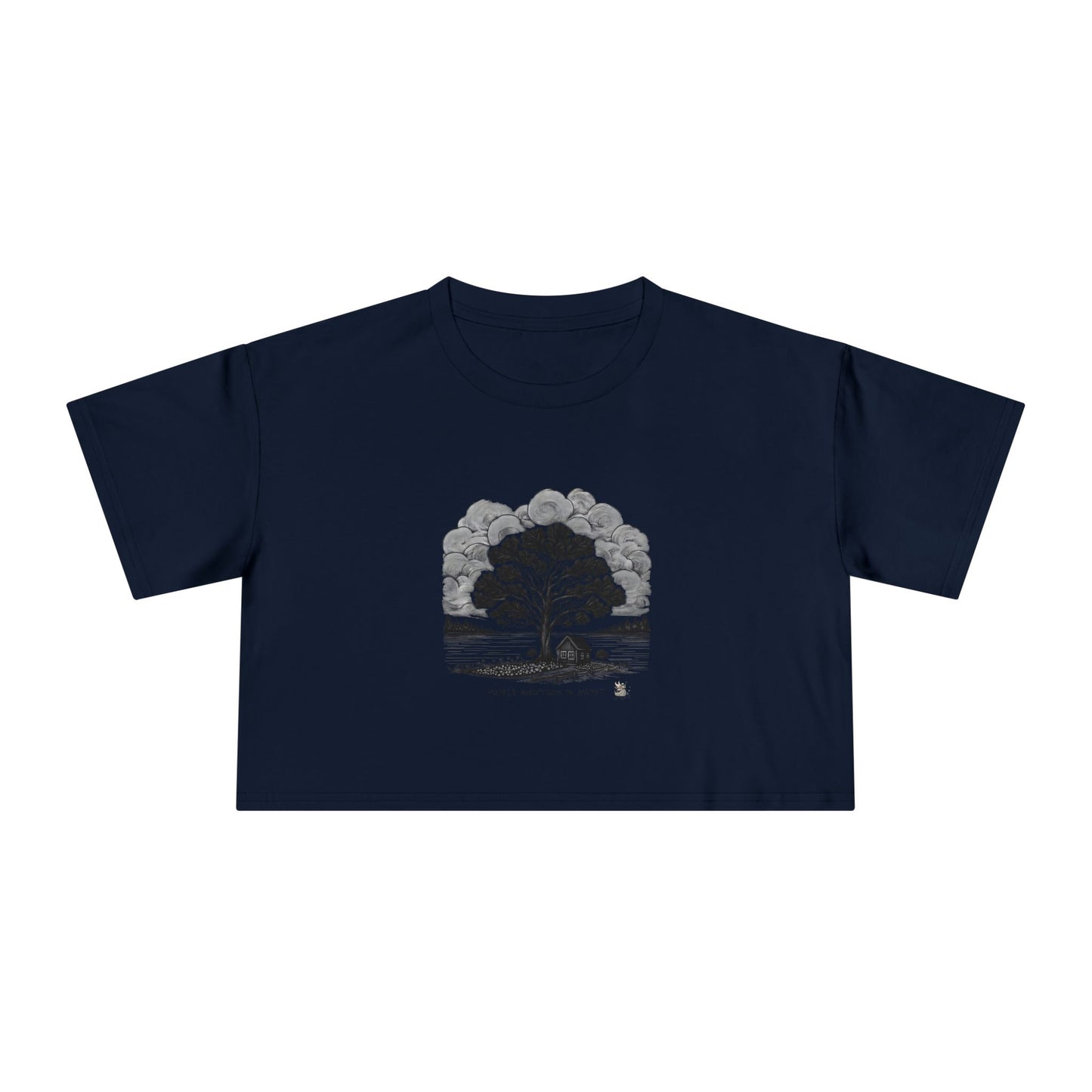 Nature-Inspired Women's Crop Tee, Casual Summer Top, Gift for Nature Lovers, Graphic Tee, Eco-Friendly Fashion