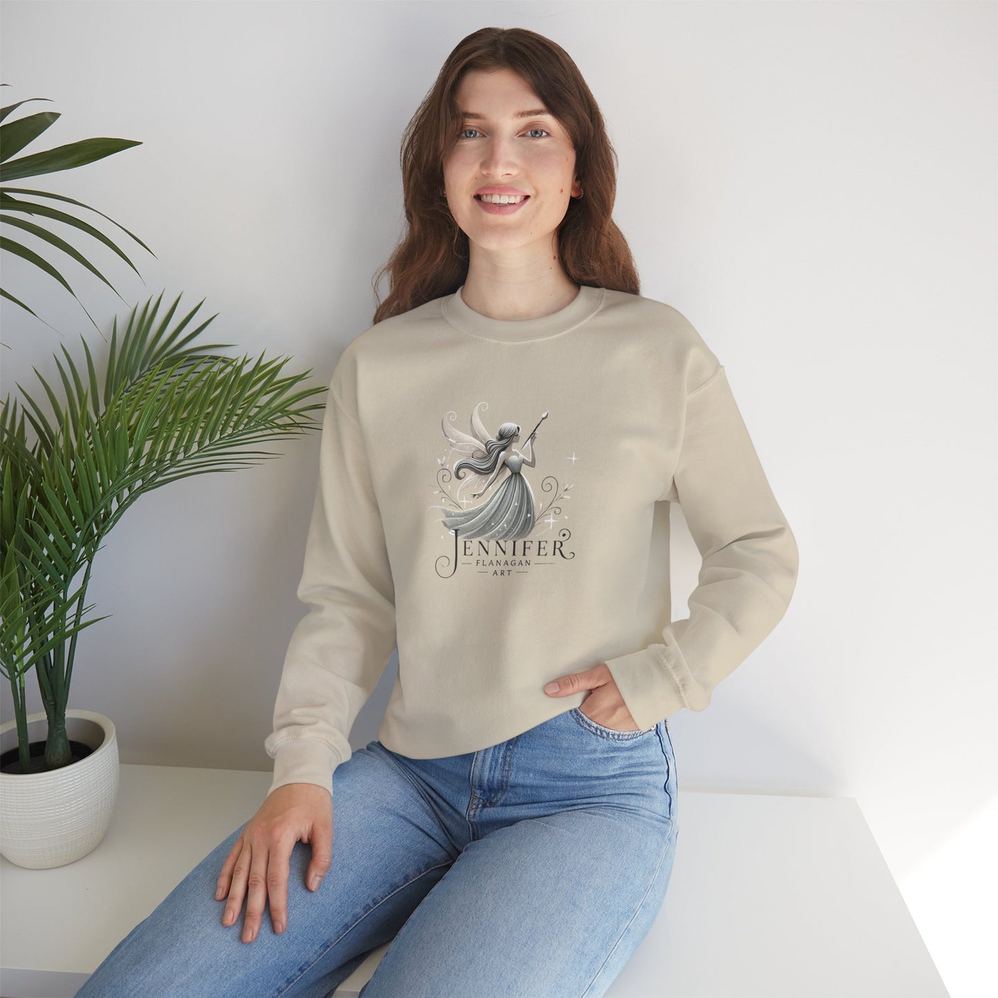 Whimsical Fairy Sweatshirt, Personalized Gift, Cozy Unisex Crewneck, Fantasy Themed Apparel, Unique Artwear, Perfect for Birthdays