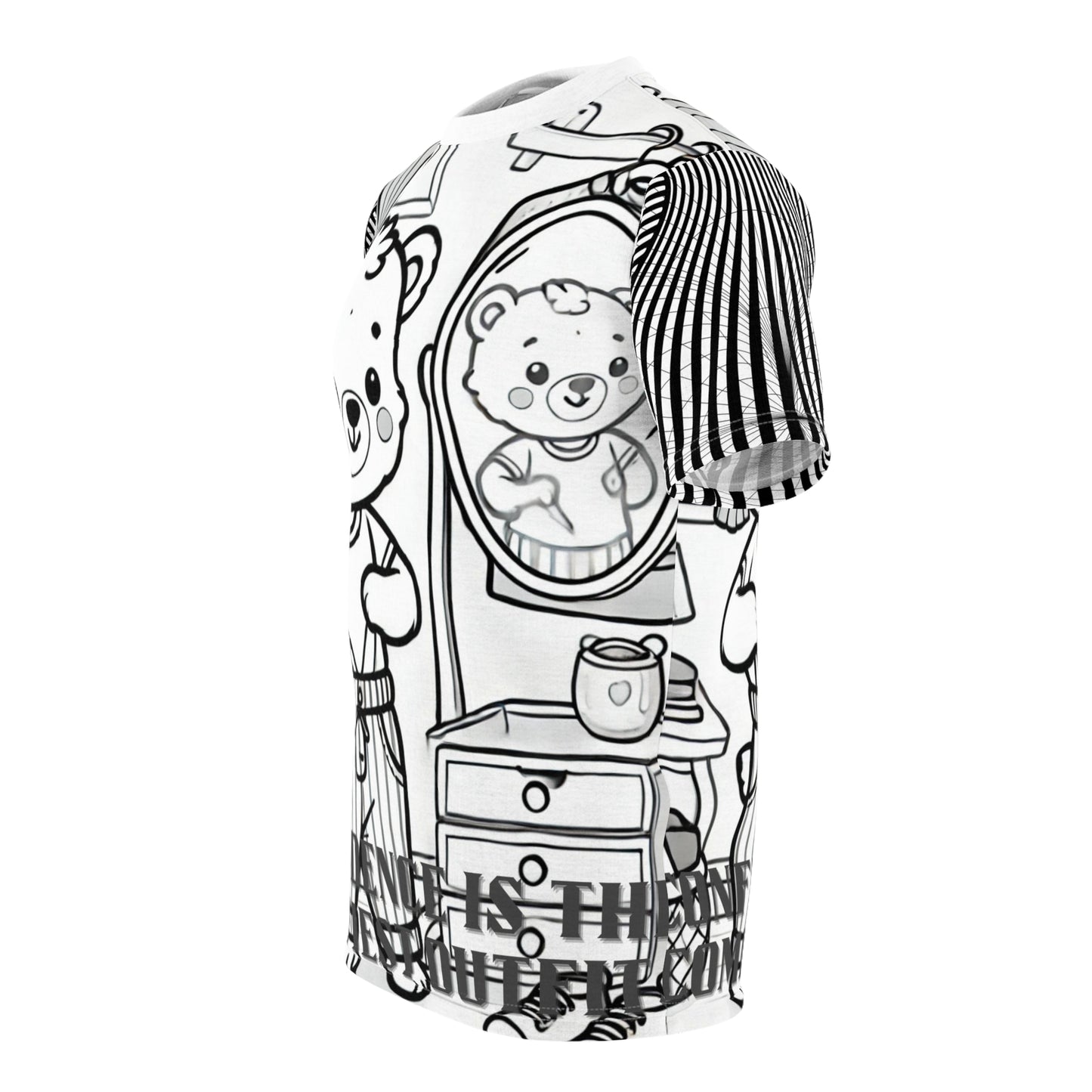 Cute Bear Confidence Tee, Unisex T-Shirt, Graphic Tee, Fun Fashion, Gift for Kids, Positive Vibes