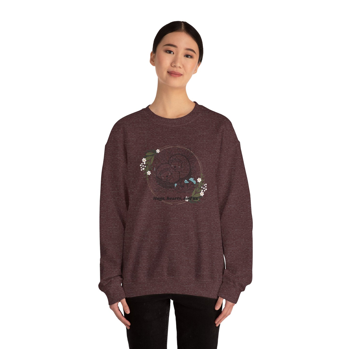 Hedgehog Sweatshirt - Valentine's Day Love Illustration