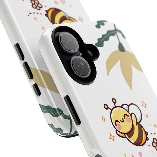 Cute Bee Phone Case - Bee Yourself Design, Tough Cases for Gifts, Cute Accessories, Nature Lovers, Phone Protection