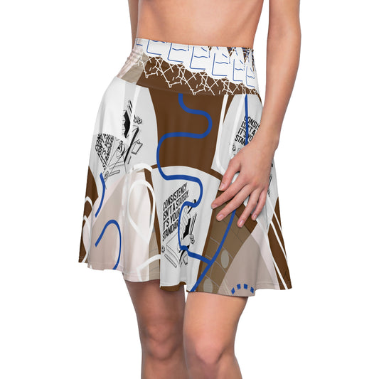 Chic Women's Skater Skirt, Stylish Fashion Skirt, Trendy Casual Skirt, Graphic Print Skater, Unique Summer Outfit