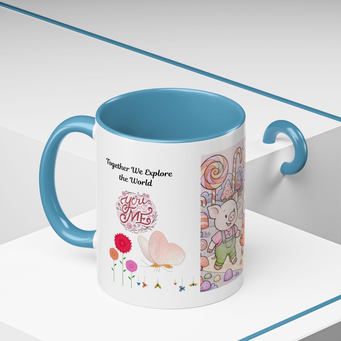 Cute Illustrative Coffee Mug for Kids, Whimsical Pig Design, Perfect Gift for Birthdays, Holidays, Tea Lovers, Home Decor