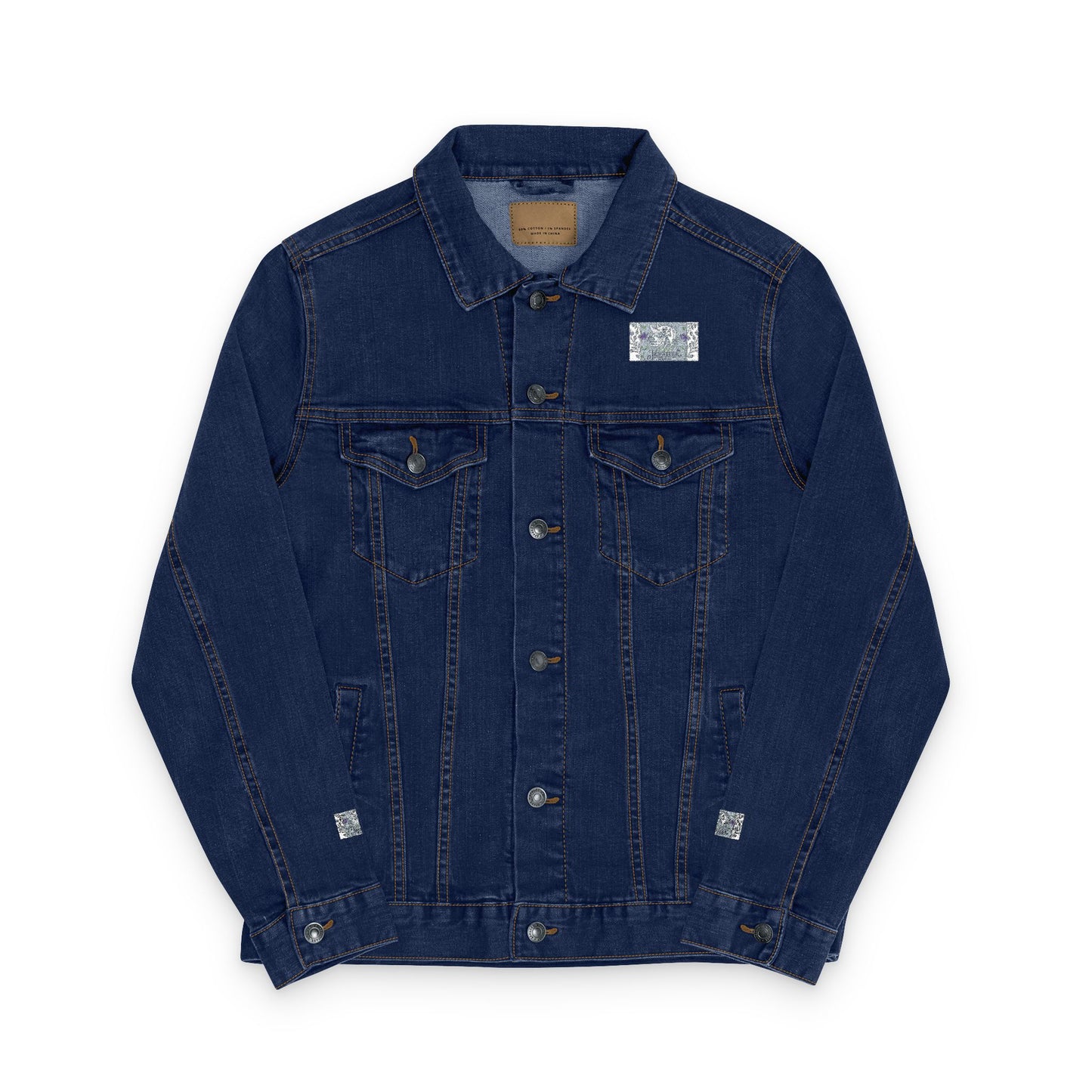Stylish Unisex Embroidered Denim Jacket, Vintage Jean Jacket, Casual Wear, Spring Fashion, Unique Gifts for Him or Her