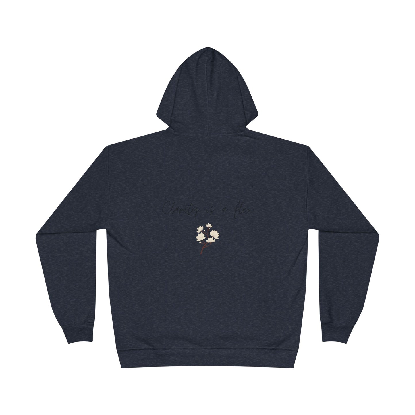 Charity Is a Flower Hoodie — Minimal Floral Charity Quote Pullover