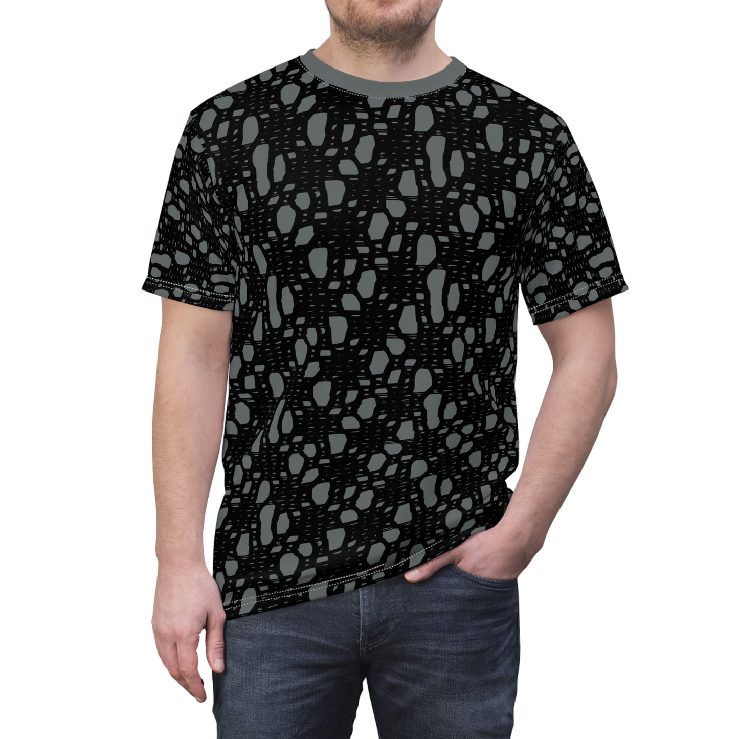 Stylish Unisex Cut & Sew Tee, Trendy Casual Wear, Unique Graphic Shirt, Perfect Gift for Any Occasion, Artful Fashion Statement