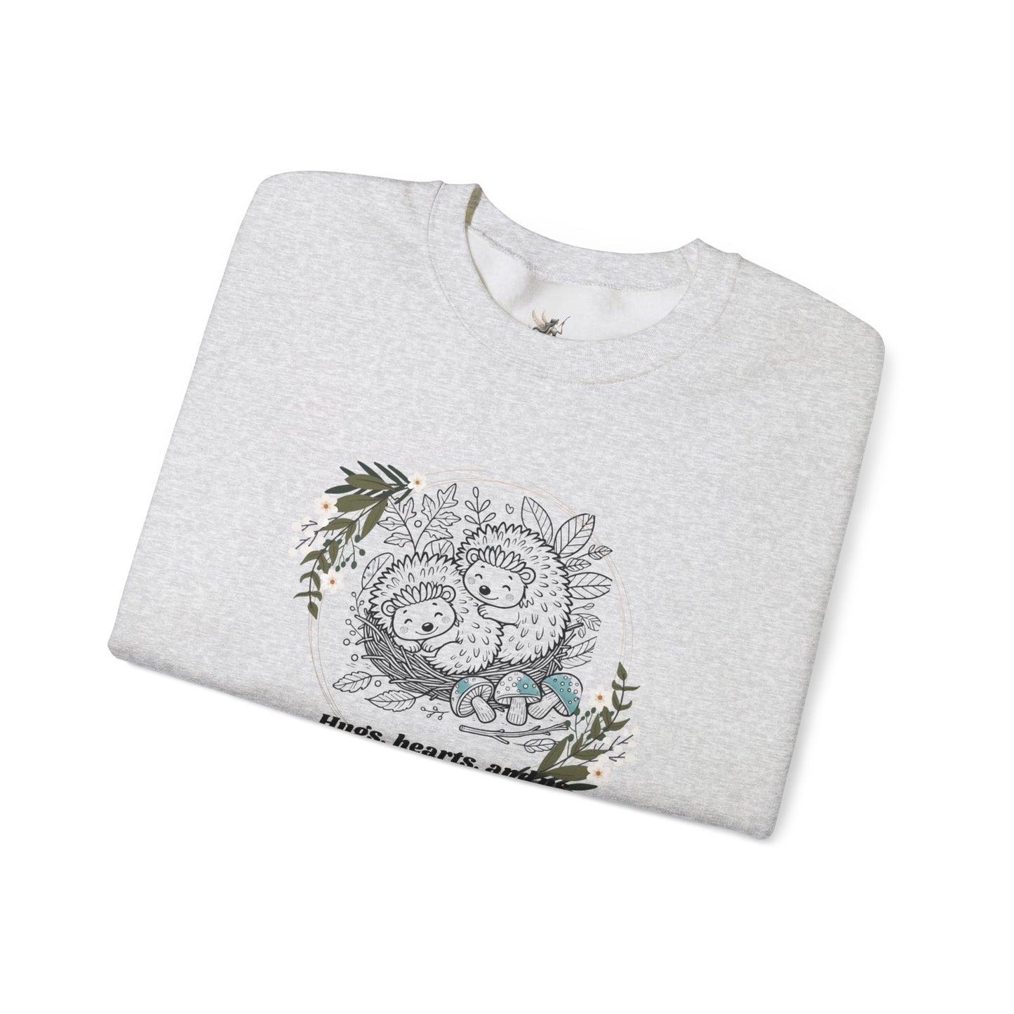 Hedgehog Sweatshirt - Valentine's Day Love Illustration