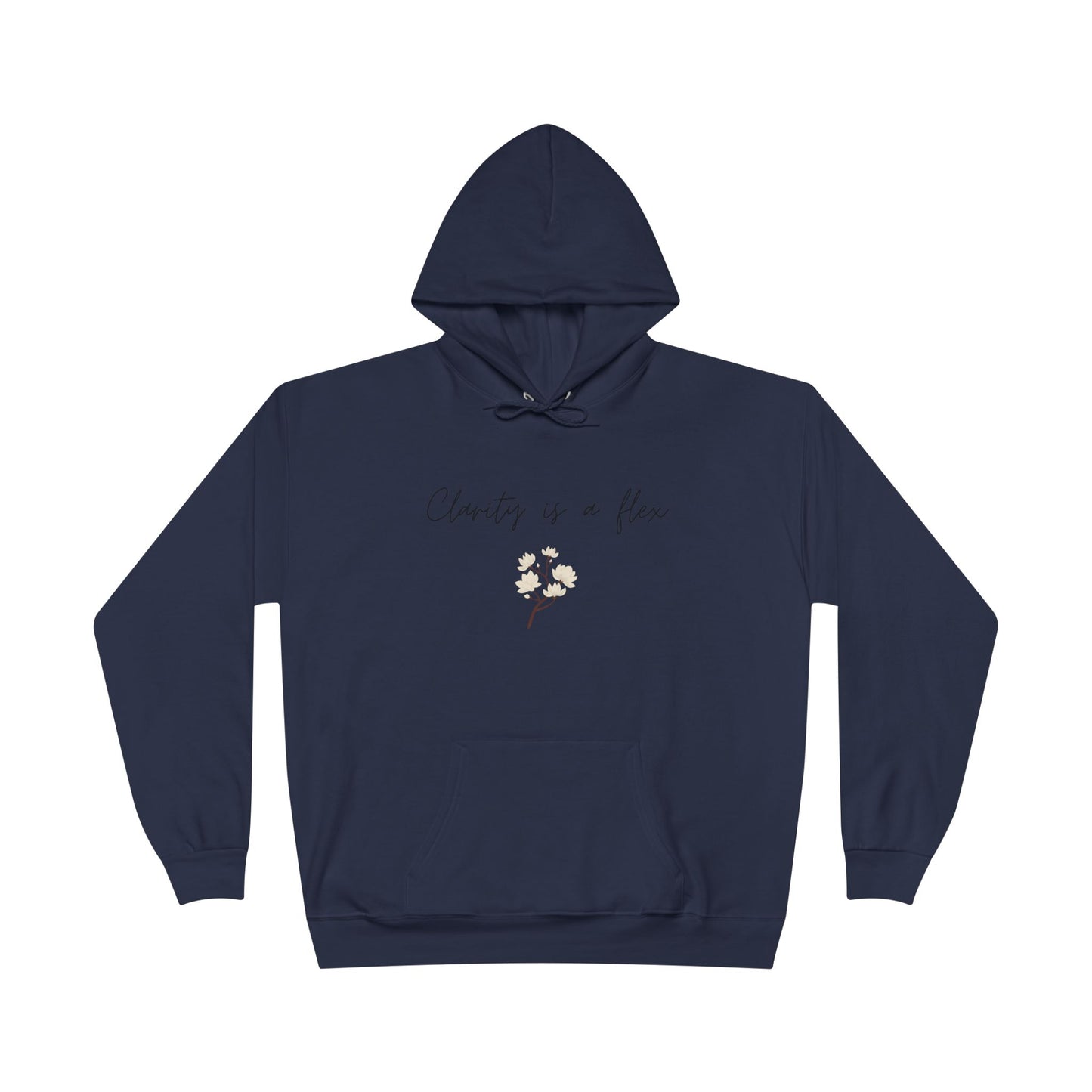Charity Is a Flower Hoodie — Minimal Floral Charity Quote Pullover