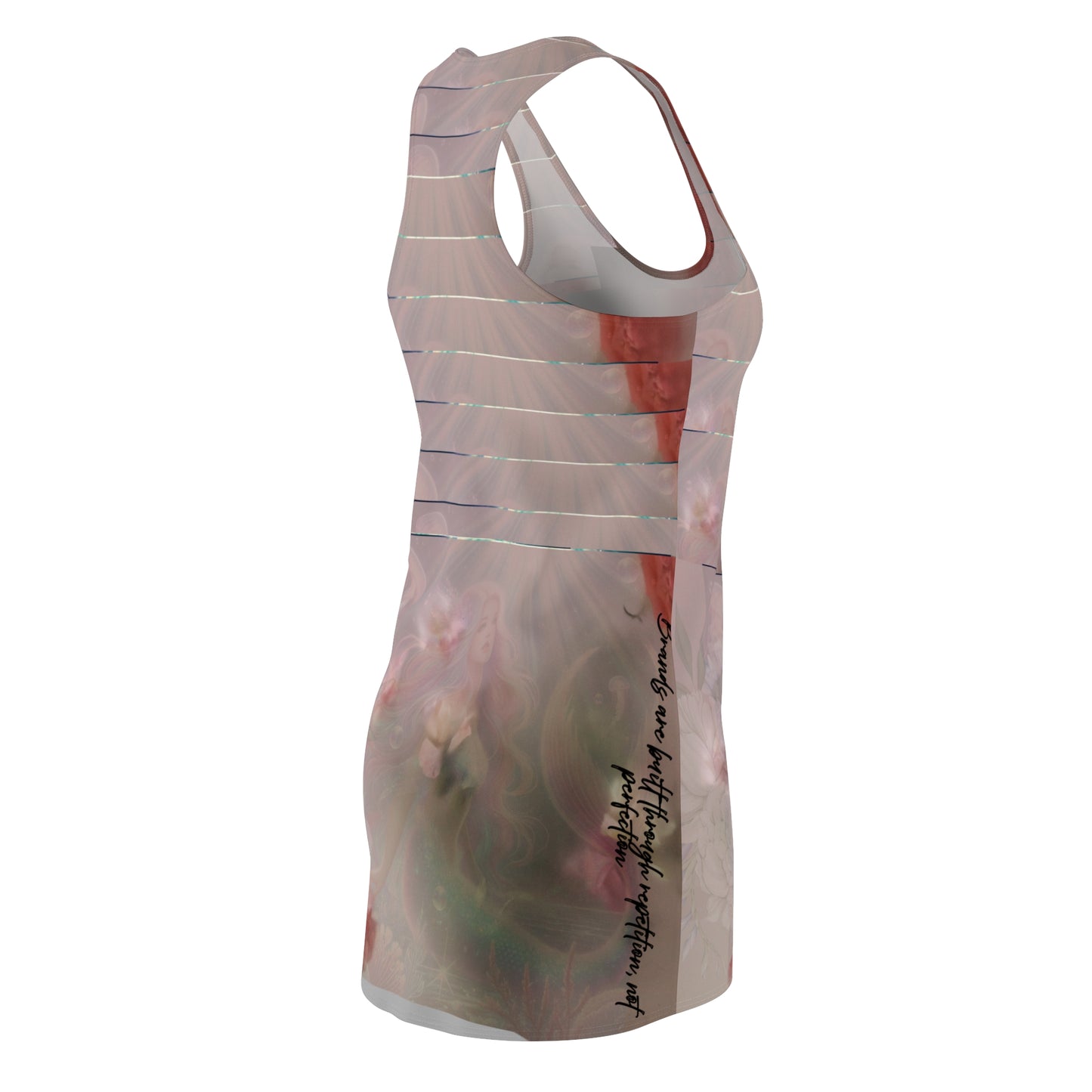 Women's Dress, Abstract Design Apparel, Artistic Sleeveless Dress, Creative Patterned Clothing, Unique Racerback Dress, Stylish Summer