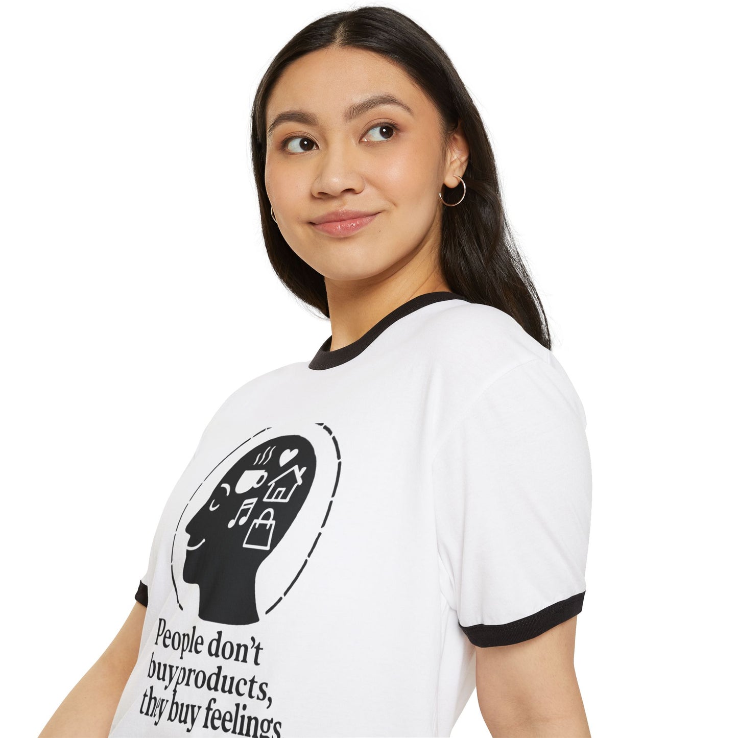 Unisex Cotton Ringer T-Shirt - "People Don't Buy Products, They Buy Feelings" - Comfortable Fashion, Inspirational Quote Tee, Unisex [...]