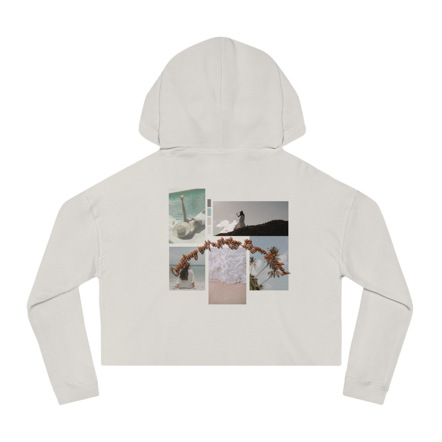Stylish Cropped Hoodie, Casual Summer Fashion, Gift for Beach Lovers, Trendy Outfit, Women's Streetwear