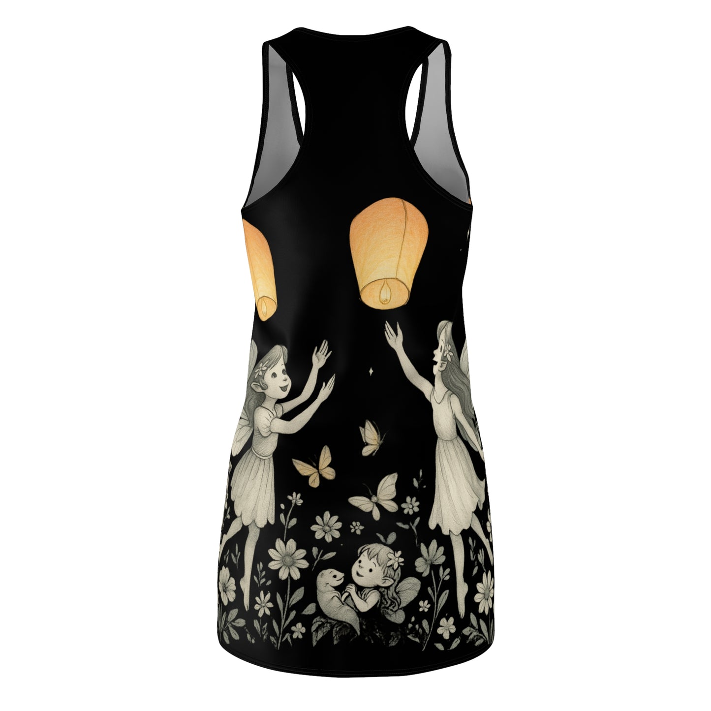 Whimsical Fairy Racerback Dress, Bohemian Style Dress, Summer Fashion, Outdoor Events, Enchanting Gift for Her