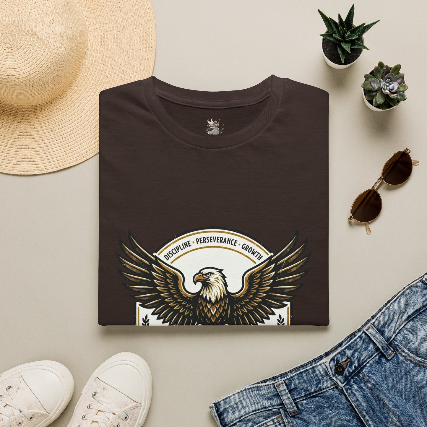 Eagle Emblem Earn It Every Day T-Shirt | Wisdom, Discipline, Perseverance