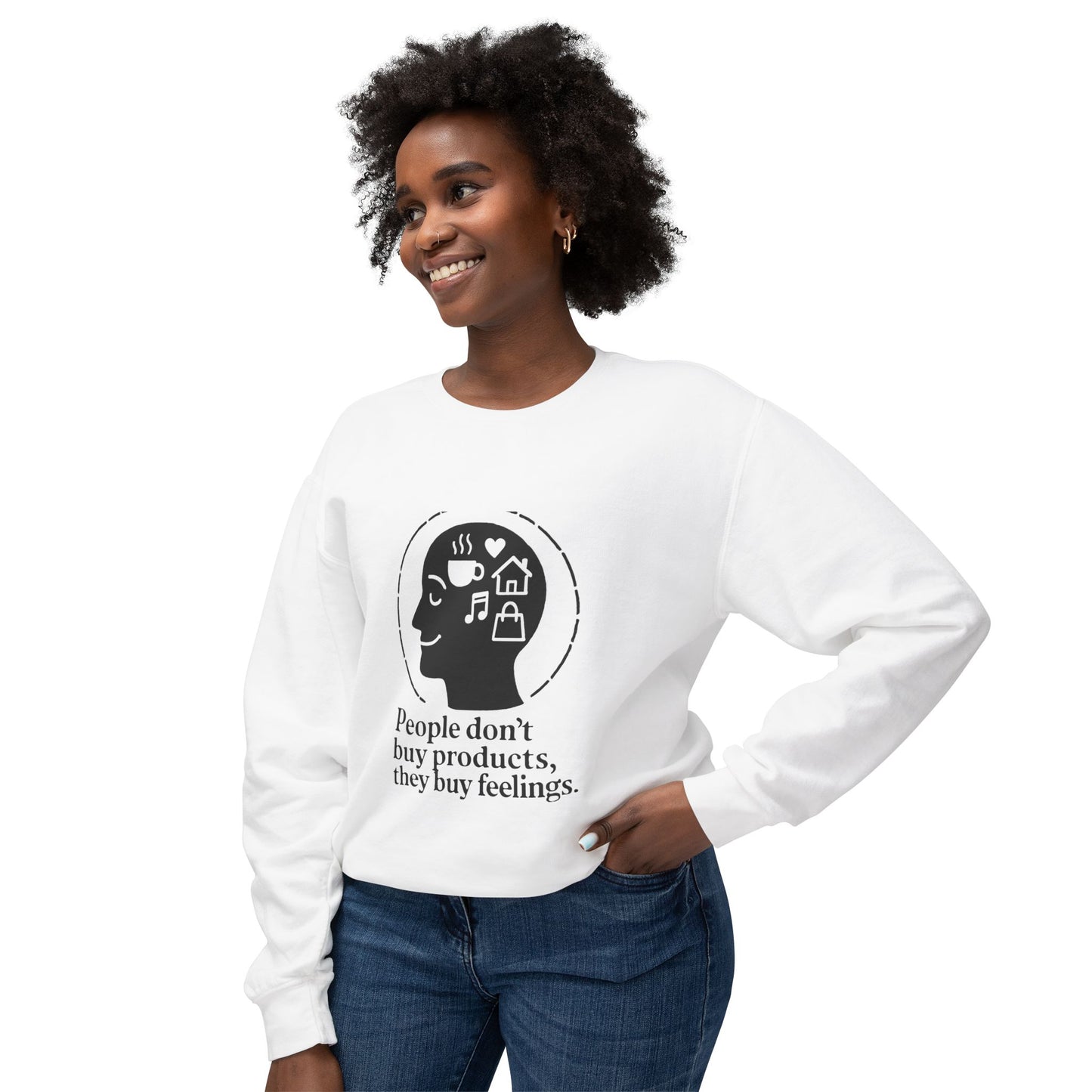 Emotional Connection Lightweight Crewneck Sweatshirt - Perfect Gift for Mindfulness Lovers, Cozy, Inspirational Apparel, Casual [...]