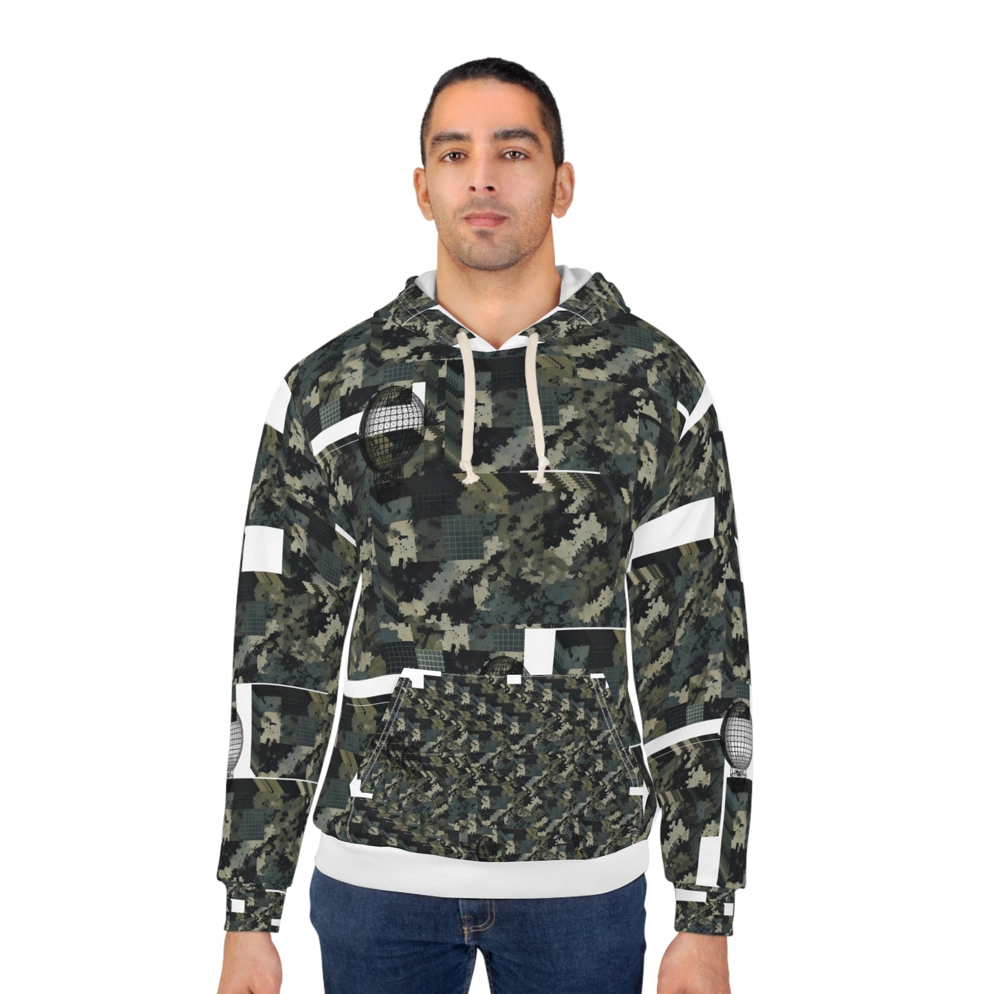 Camo Pattern Unisex Pullover Hoodie, Casual Wear, Street Style, Outdoor Adventure, Gift for Him/Her, Cozy Comfort