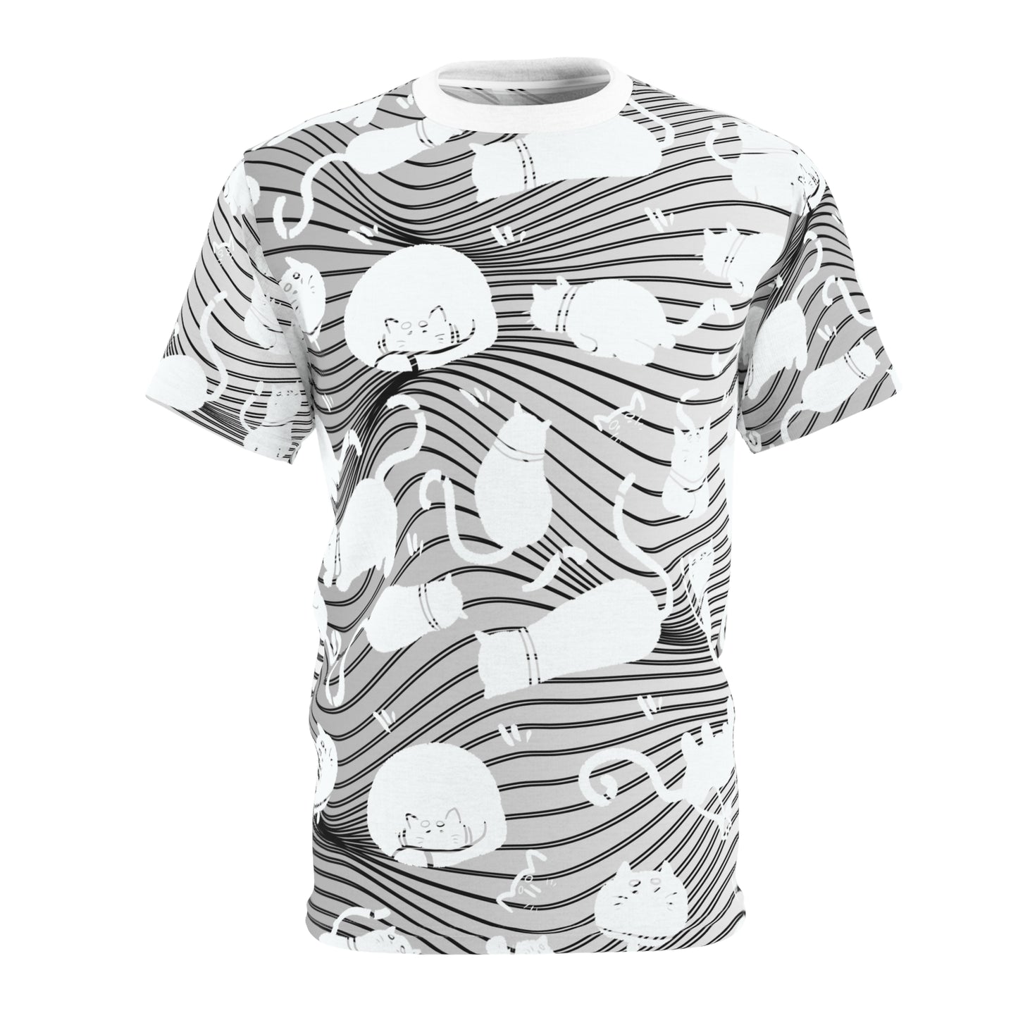 Cat-Themed Unisex Tee, AOP Cut & Sew Shirt, Fun Pet Lover Gift, Unique Cat Apparel, Comfortable Everyday Wear, Perfect for Cat Lovers, [...]