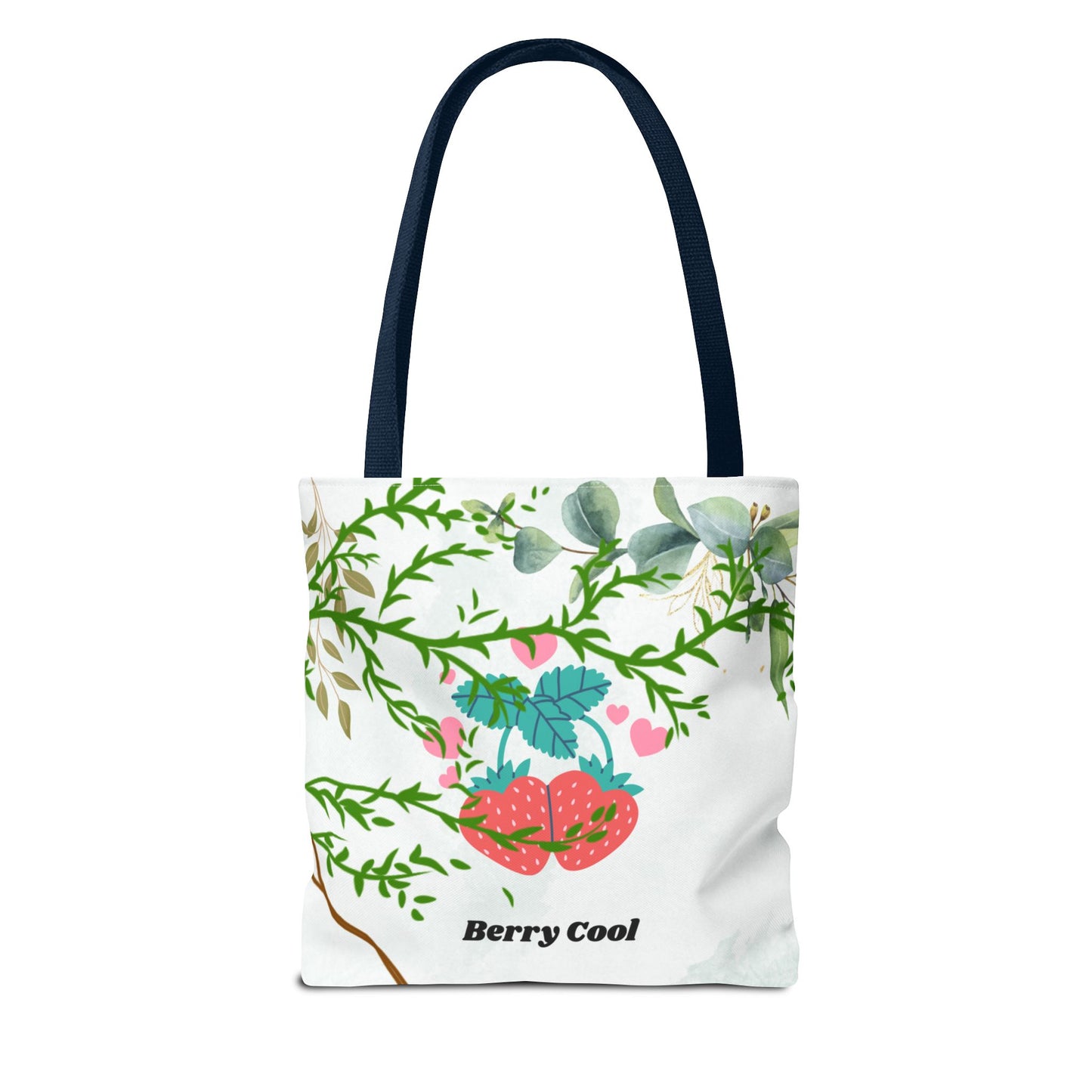 Berry Cool Tote Bag, Spring Fashion Accessory, Eco-Friendly Shopping Bag, Gift for Her, Floral Tote