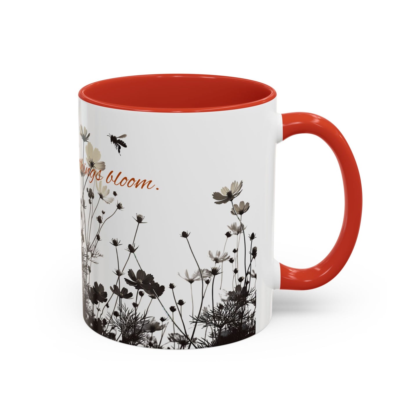 Floral Accent Coffee Mug