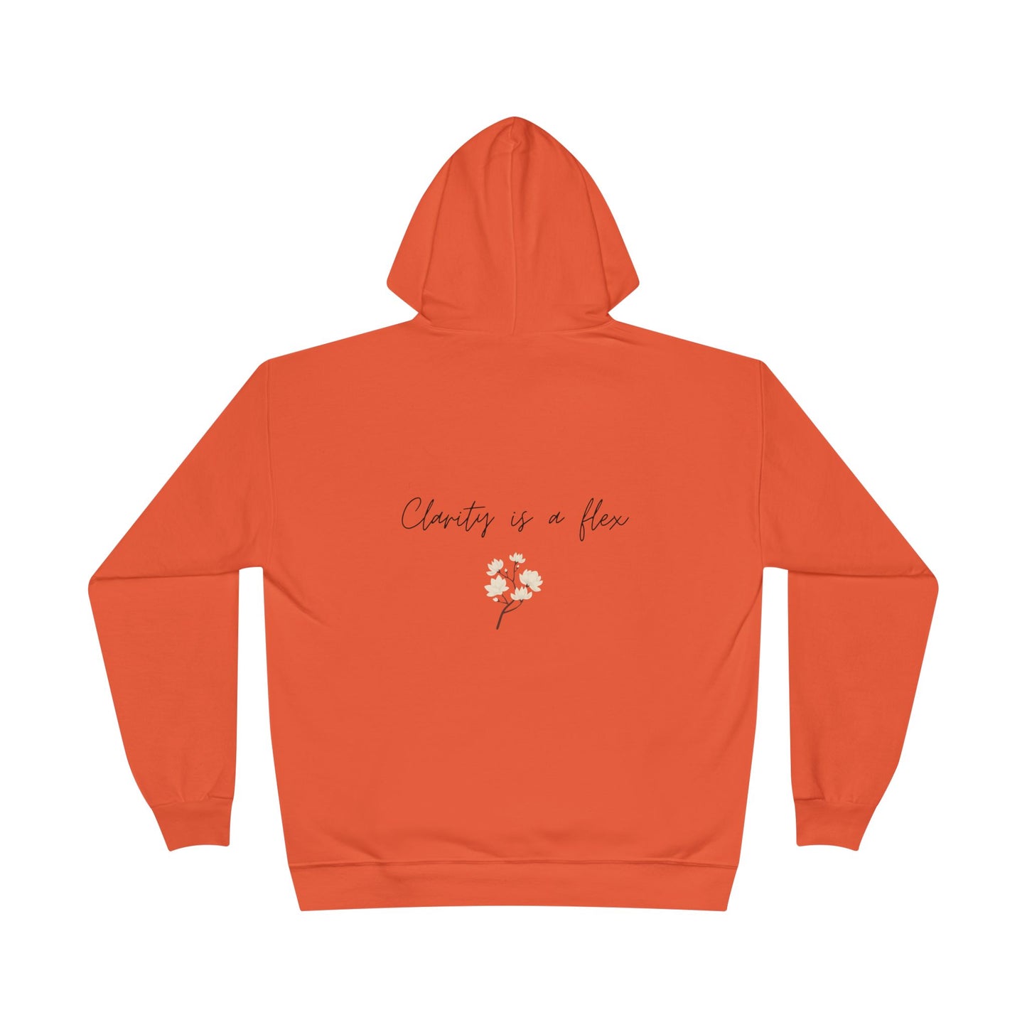 Charity Is a Flower Hoodie — Minimal Floral Charity Quote Pullover