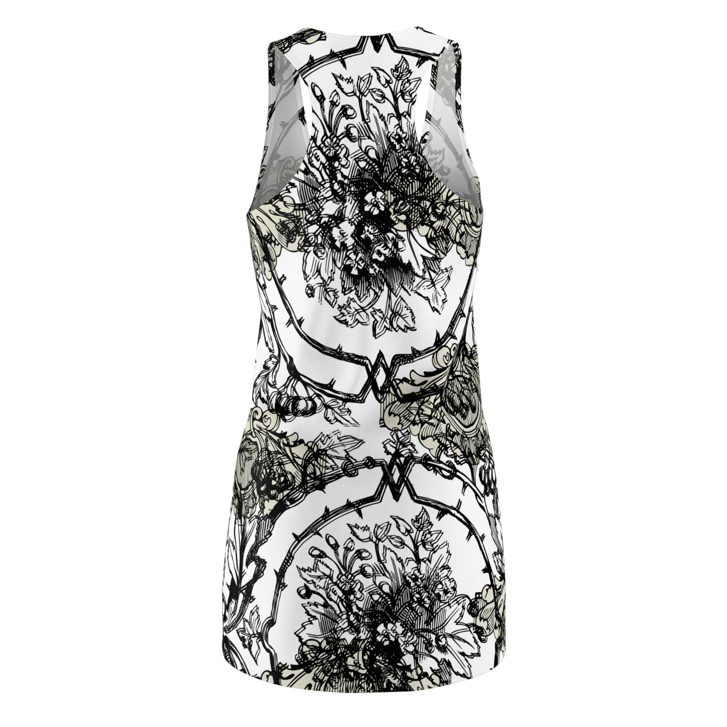 Floral Print Racerback Dress for Women, Casual Summer Dress, Beachwear, Event Apparel, Gift for Her, Trendy Outfit