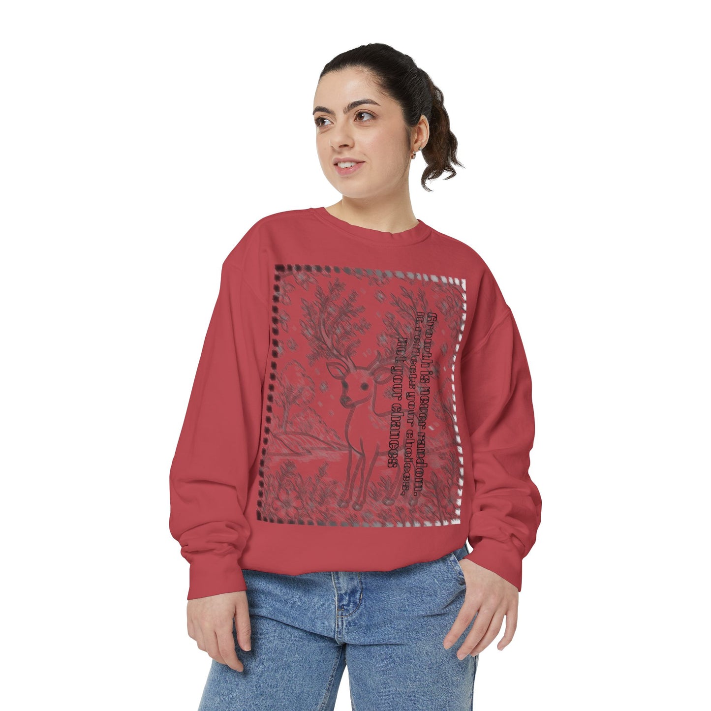 Stylish Unisex Sweatshirt with Deer Design, Cozy Autumn Loungewear, Gift for Him/Her, Perfect for Holidays, Nature Lovers