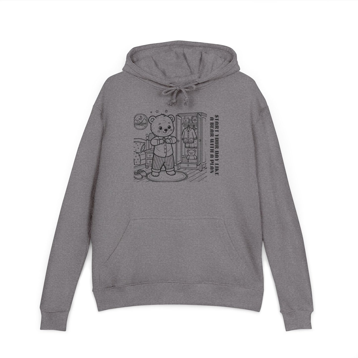 Cozy Graphic Hoodie with Cute Bear Design, Unisex Sweatshirt, Gift for Him/Her, Fall Fashion, Cute Apparel