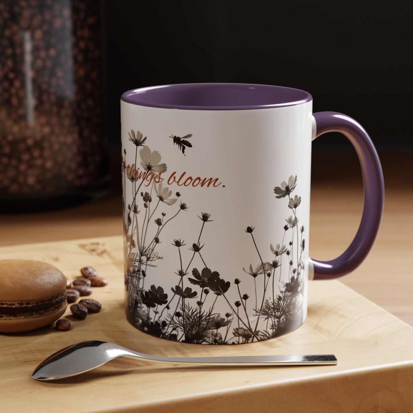 Floral Accent Coffee Mug