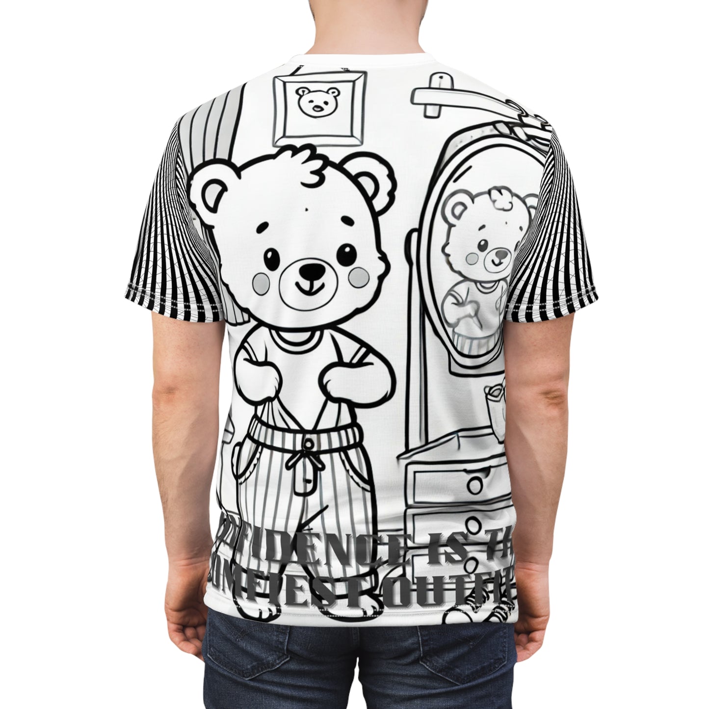Cute Bear Confidence Tee, Unisex T-Shirt, Graphic Tee, Fun Fashion, Gift for Kids, Positive Vibes
