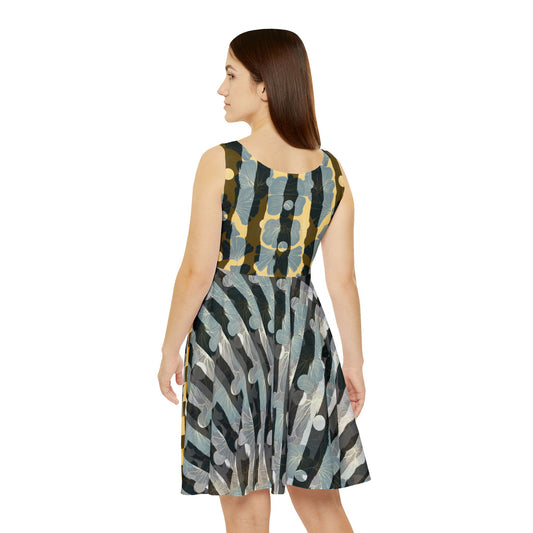 Chic Women's Skater Dress, Bohemian Style AOP Dress for Summer, Casual Daywear, Perfect for Festivals, Weekend Outings, and More