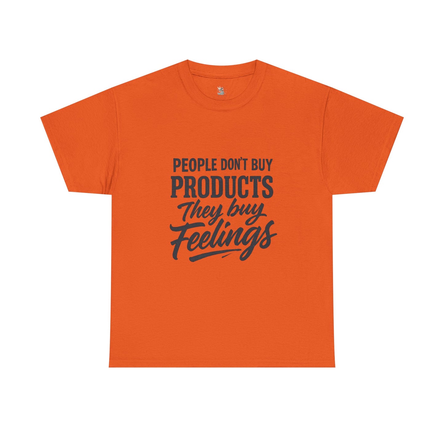 Unisex Heavy Cotton Tee: 'People Don't Buy Products, They Buy Feelings' - Casual Fashion, Gift Idea, Everyday Wear, Comfortable Style, [...]