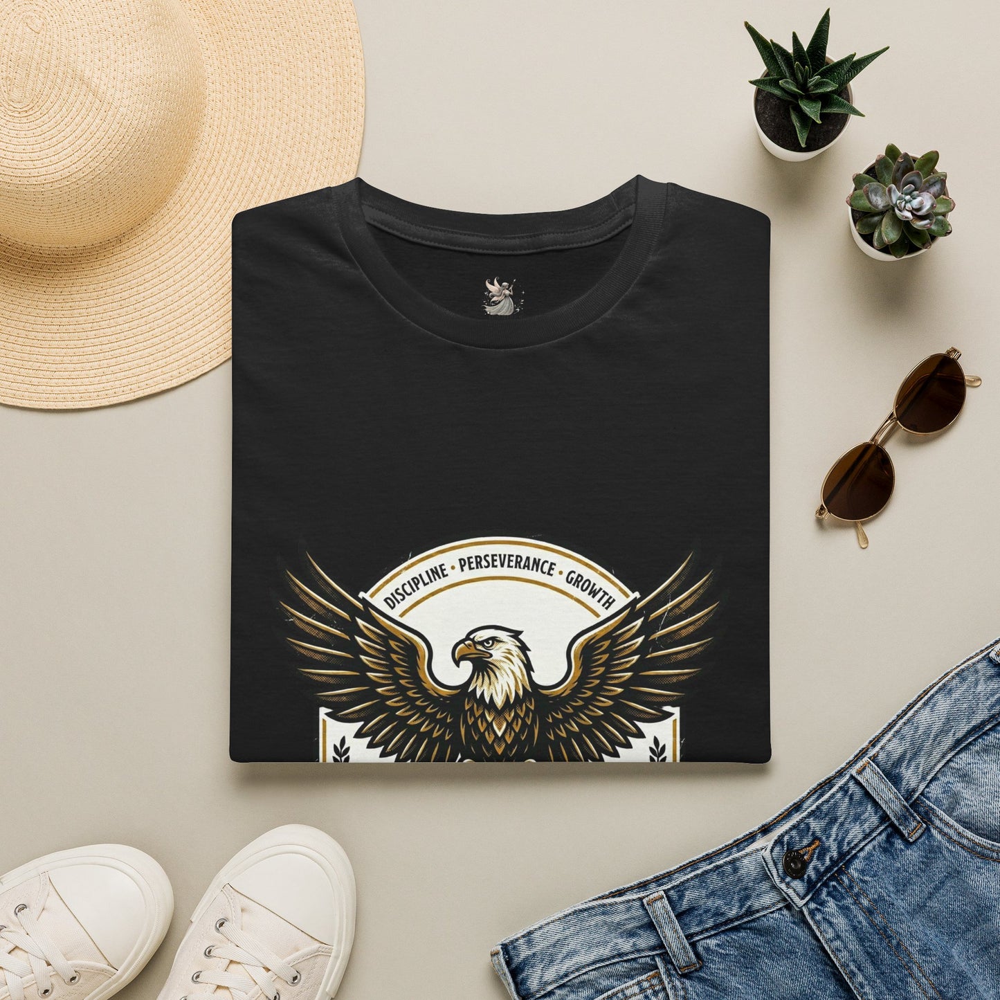 Eagle Emblem Earn It Every Day T-Shirt | Wisdom, Discipline, Perseverance
