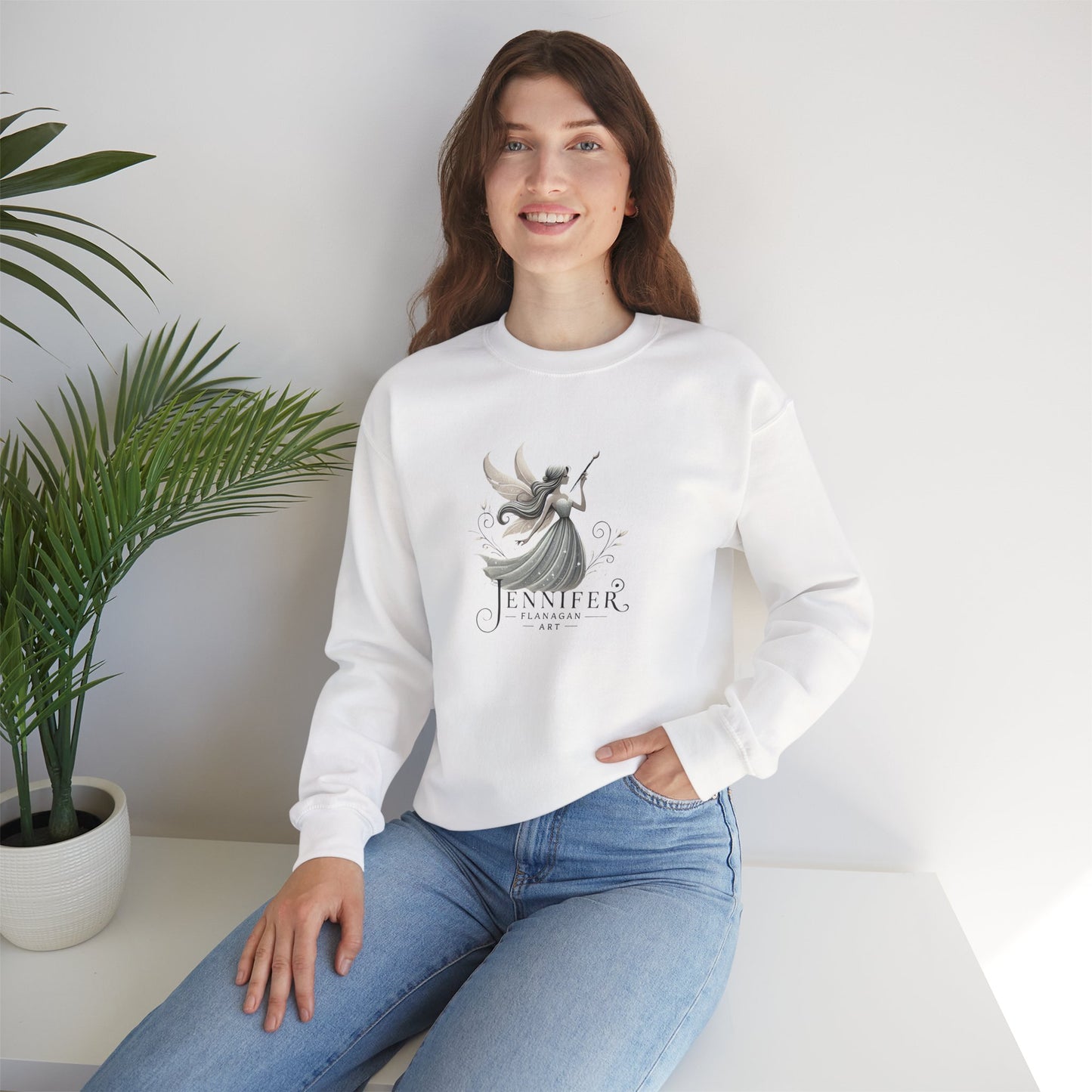 Whimsical Fairy Sweatshirt, Personalized Gift, Cozy Unisex Crewneck, Fantasy Themed Apparel, Unique Artwear, Perfect for Birthdays