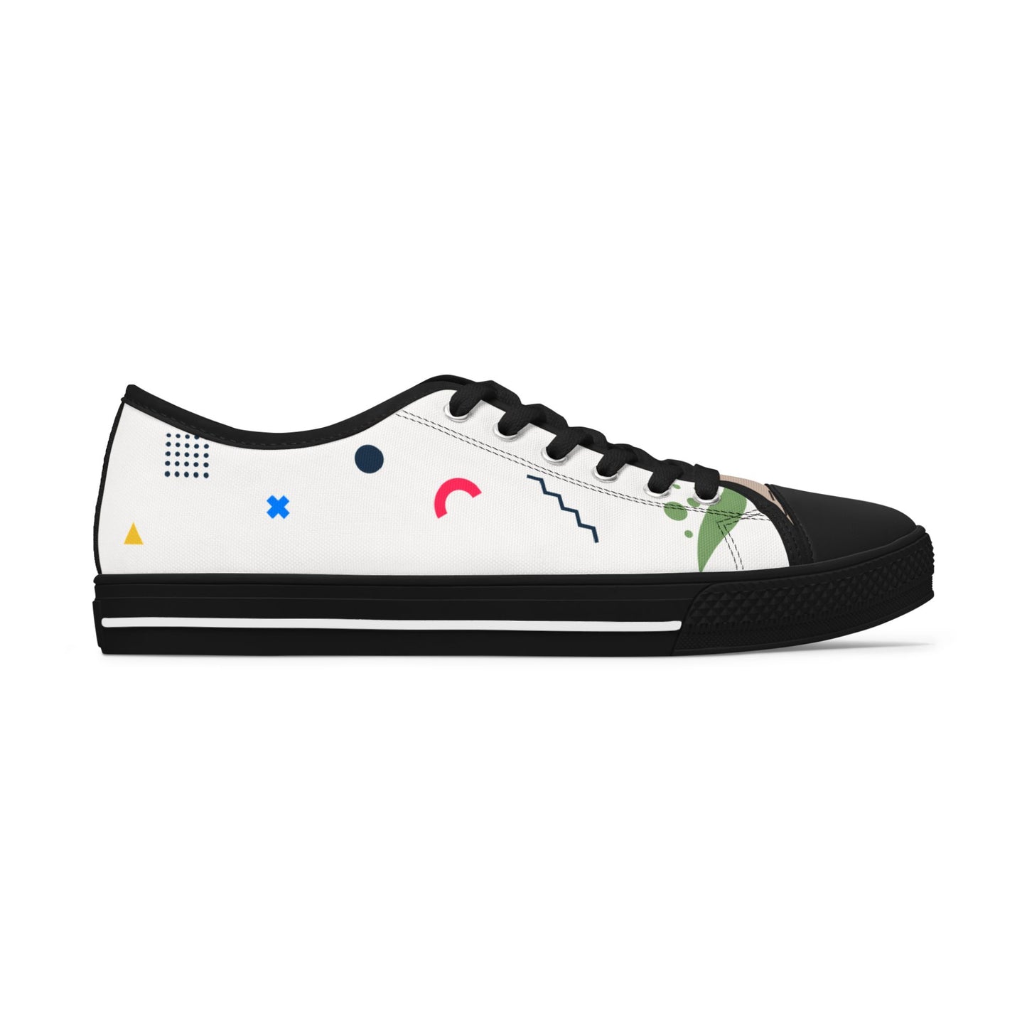 Stylish Floral Low Top Sneakers for Women, Casual Everyday Footwear, Spring/Summer Fashion, Gift for Her