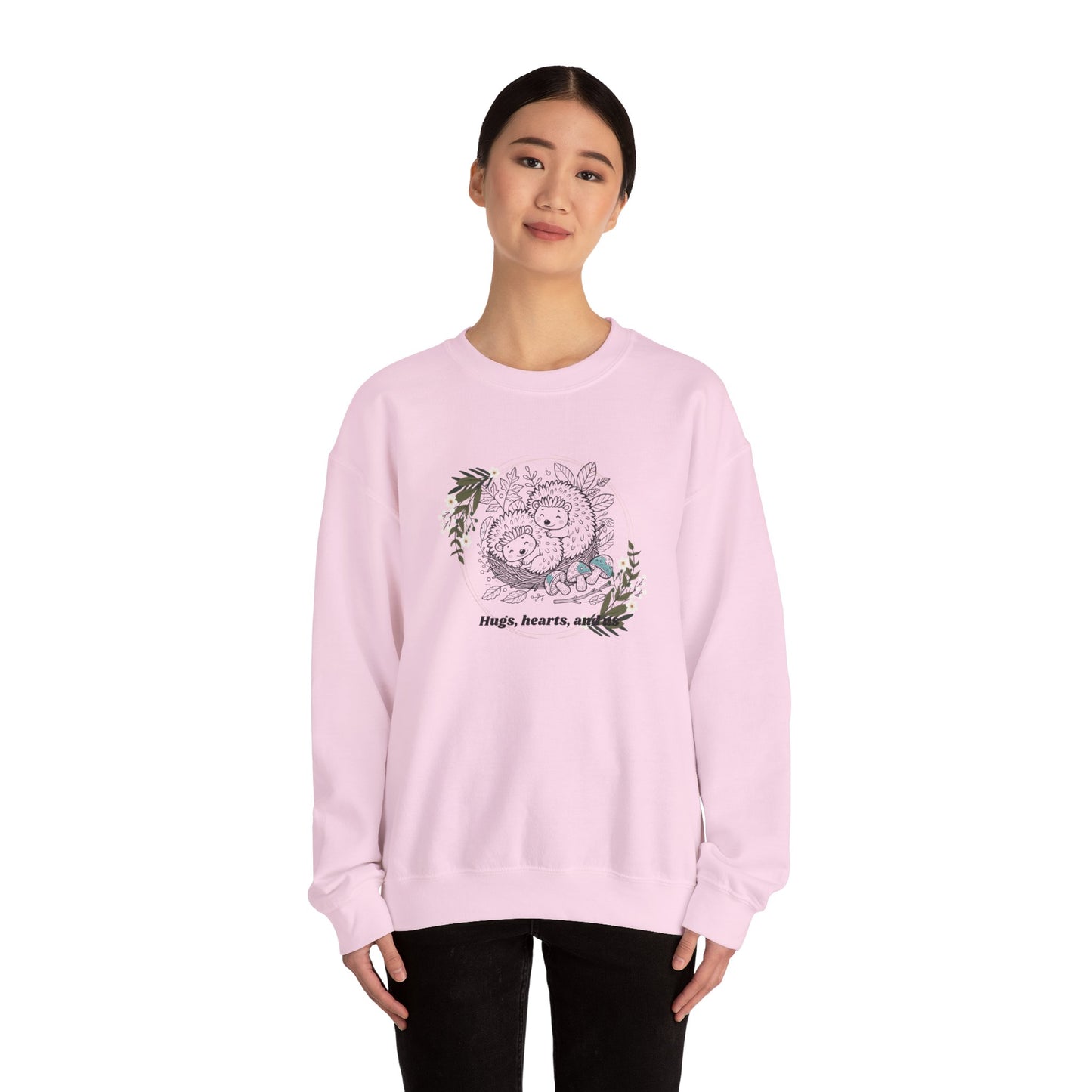 Hedgehog Sweatshirt - Valentine's Day Love Illustration