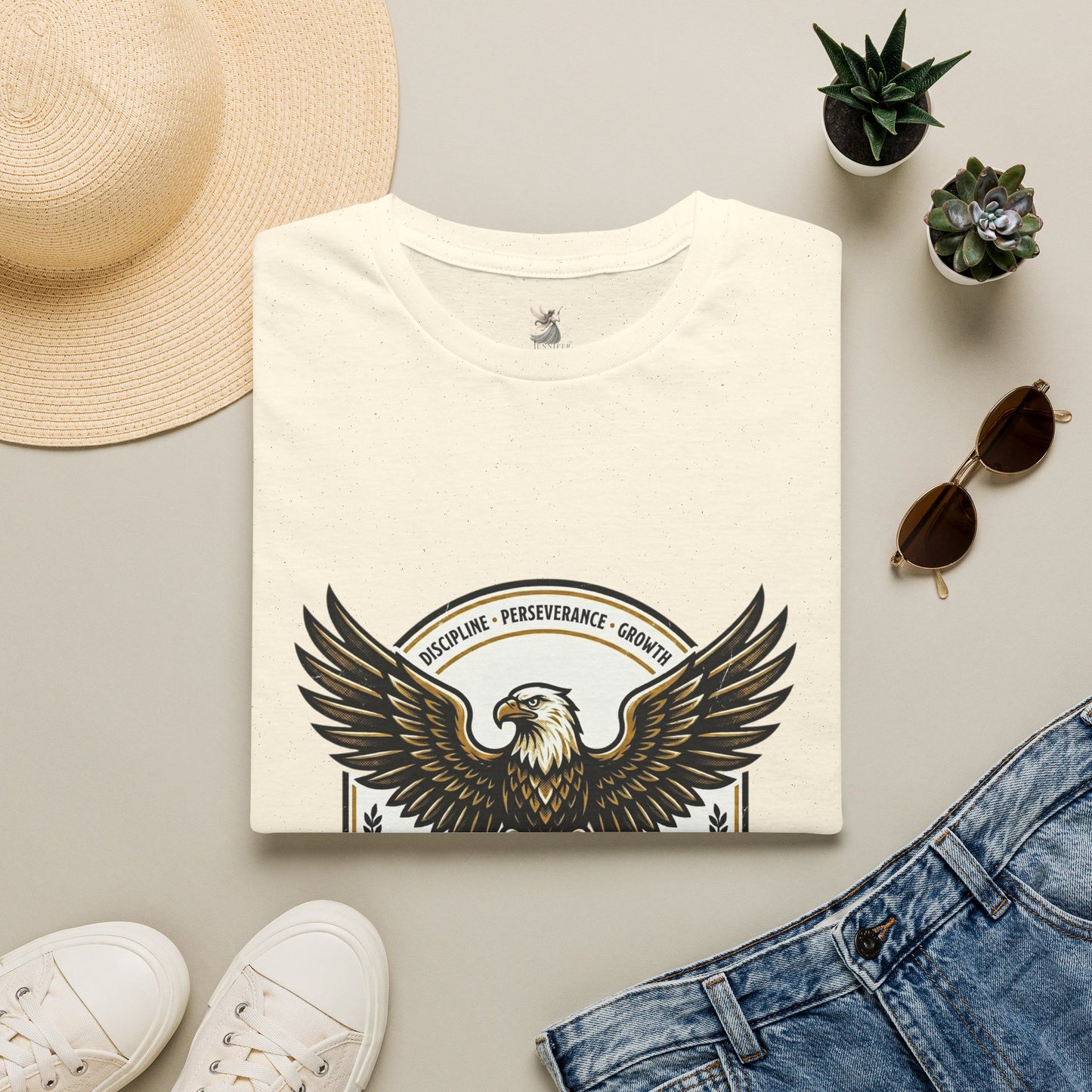 Eagle Emblem Earn It Every Day T-Shirt | Wisdom, Discipline, Perseverance