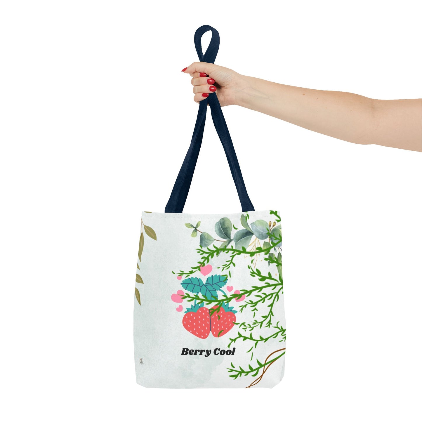 Berry Cool Tote Bag, Spring Fashion Accessory, Eco-Friendly Shopping Bag, Gift for Her, Floral Tote