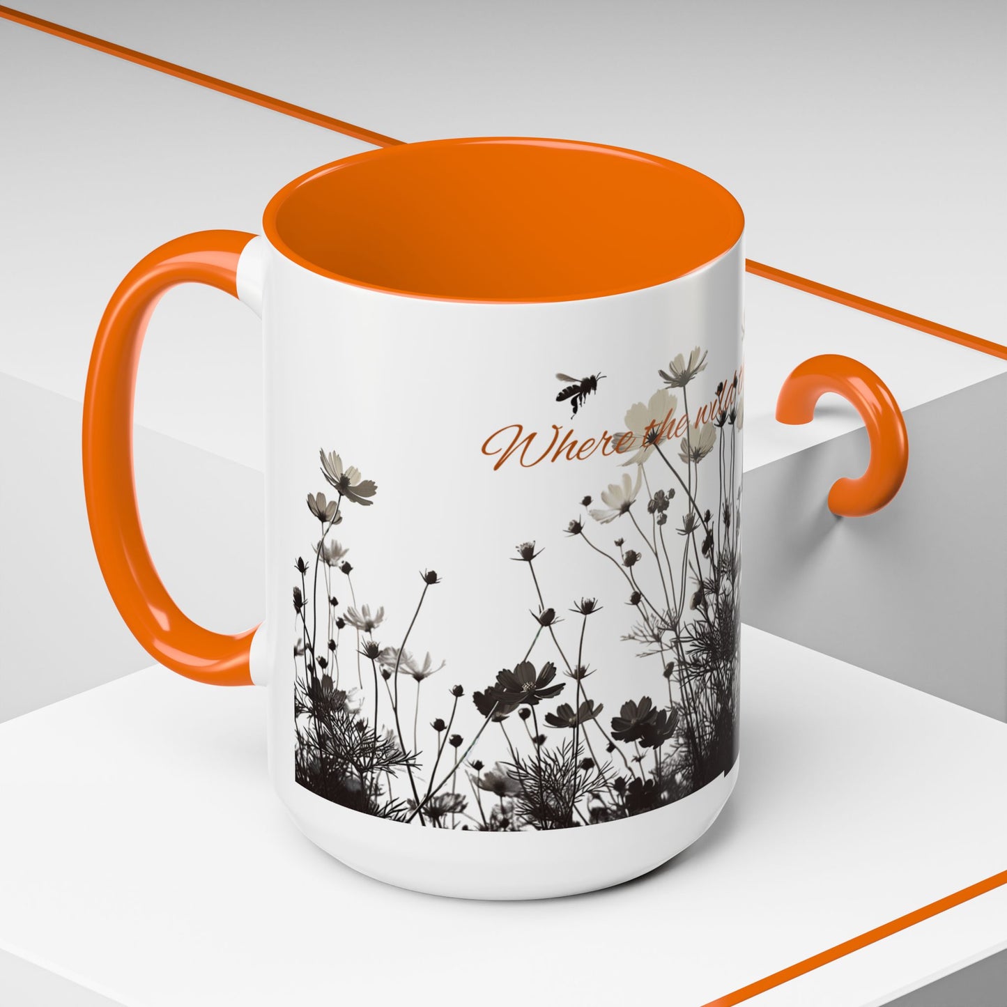 Floral Accent Coffee Mug