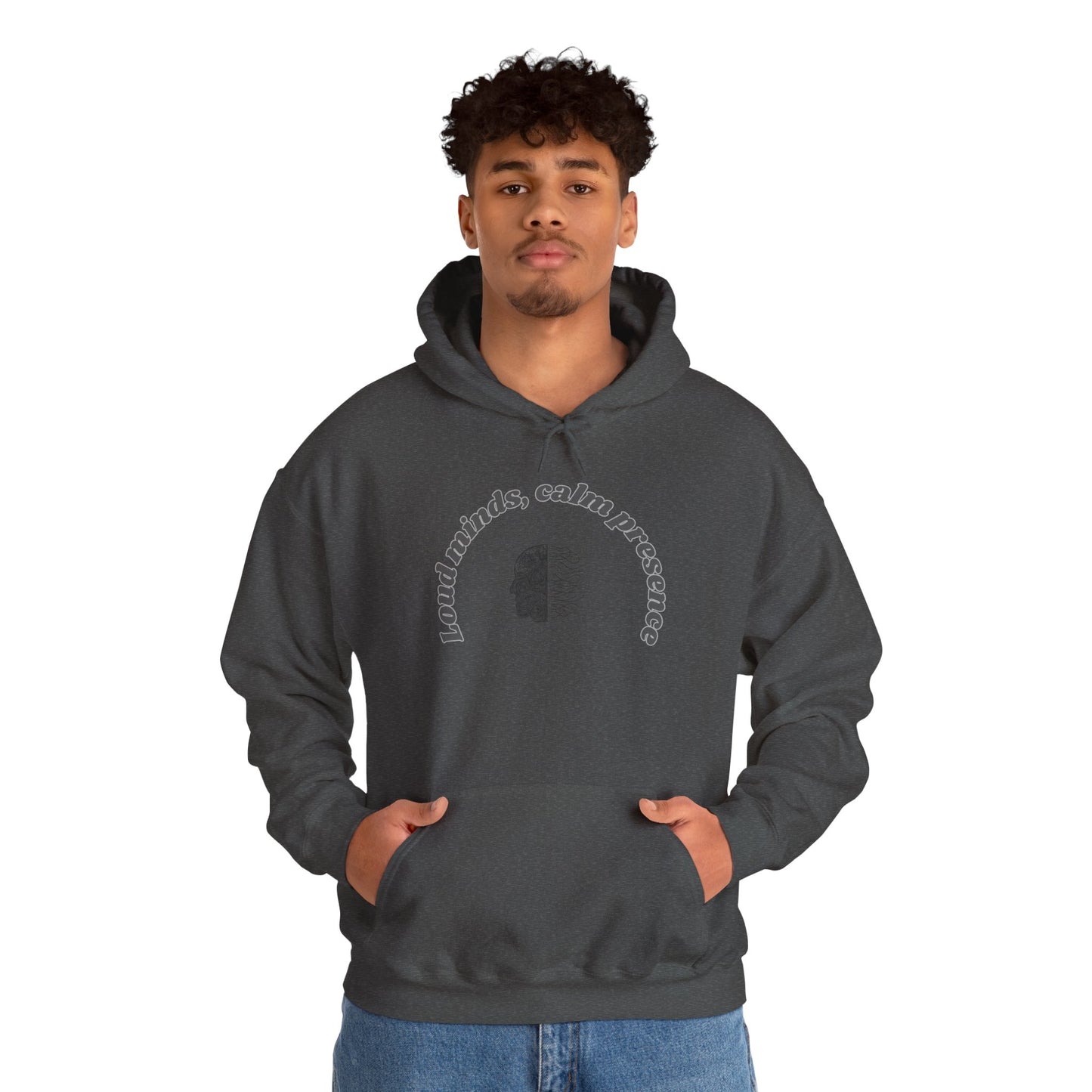 Calming Presence Hoodie - Unisex Heavy Blend™ Sweatshirt, Cozy Layer, Casual Wear, Mindfulness Gift, Relaxation Apparel