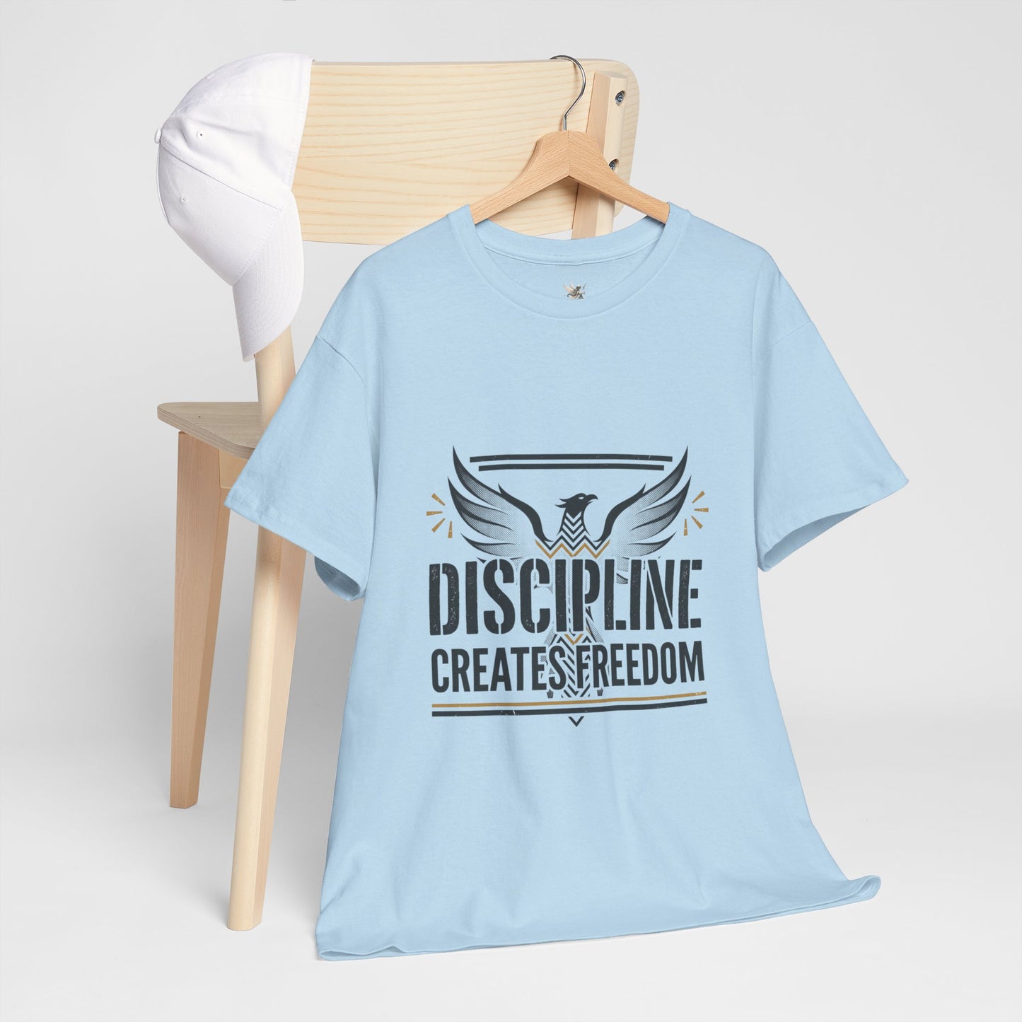 Discipline Creates Freedom T-Shirt — Motivational Eagle Fitness Tee