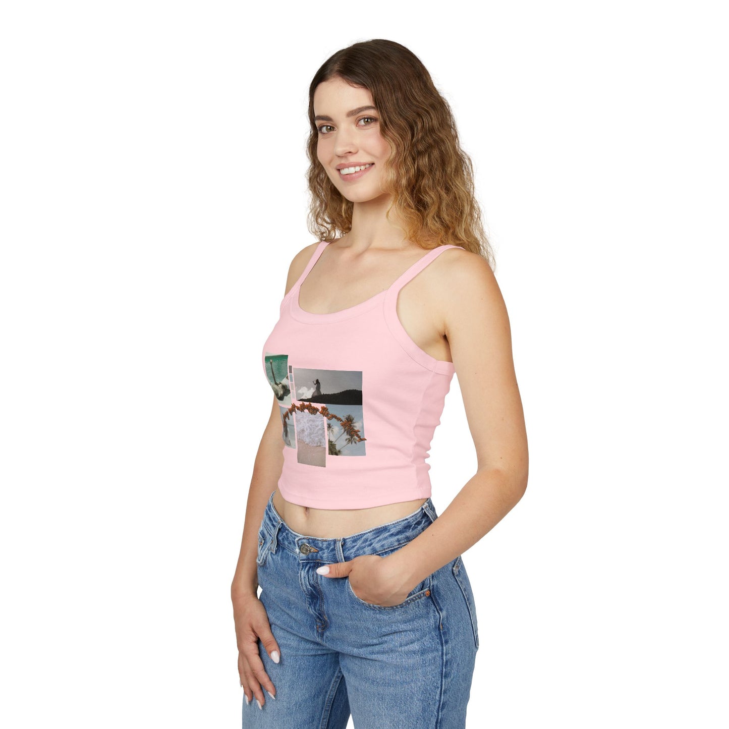 Chic Women's Spaghetti Strap Tank Top, Summer Essential, Vacation Wear, Beach Party, Casual Outfit, Stylish Layering Top