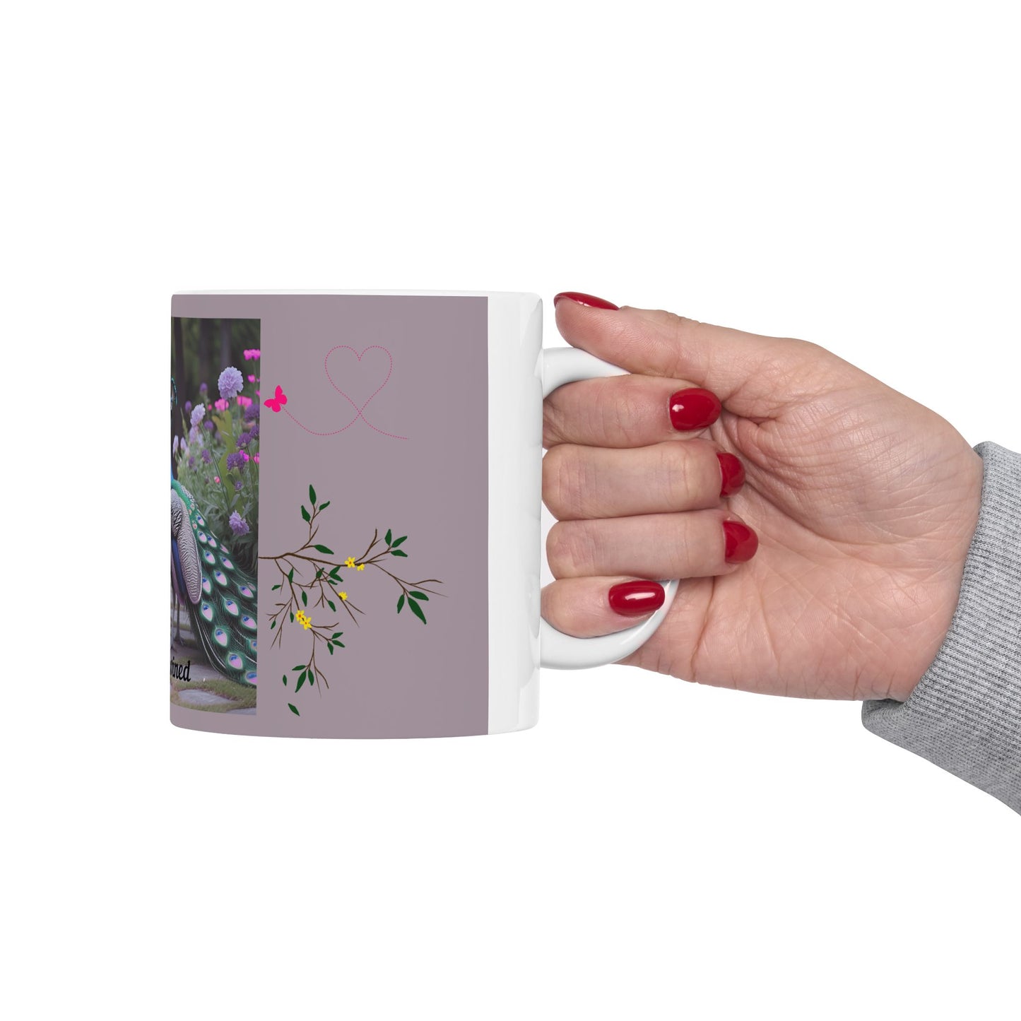 Peacock Love Ceramic Mug - Forever Entwined, Gift for Couples, Wedding, Anniversary, Home Decor, Nature Lovers